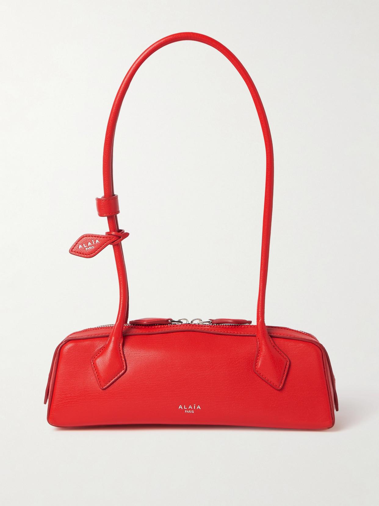 Alaïa Le Teckel Small Leather Shoulder Bag in Red Lyst