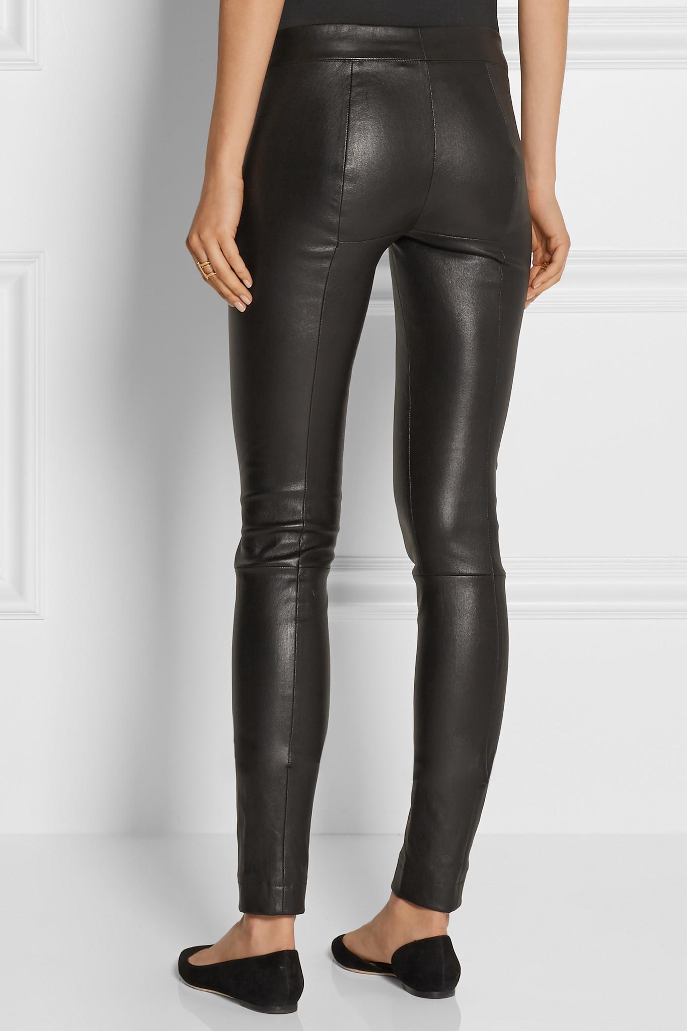 The Row Moto Stretchleather Leggings in Black Lyst