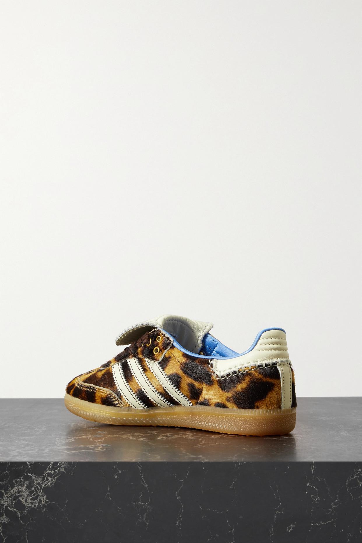 adidas Originals + Wales Bonner Samba Leopard-print Calf Hair Sneakers in  Black | Lyst