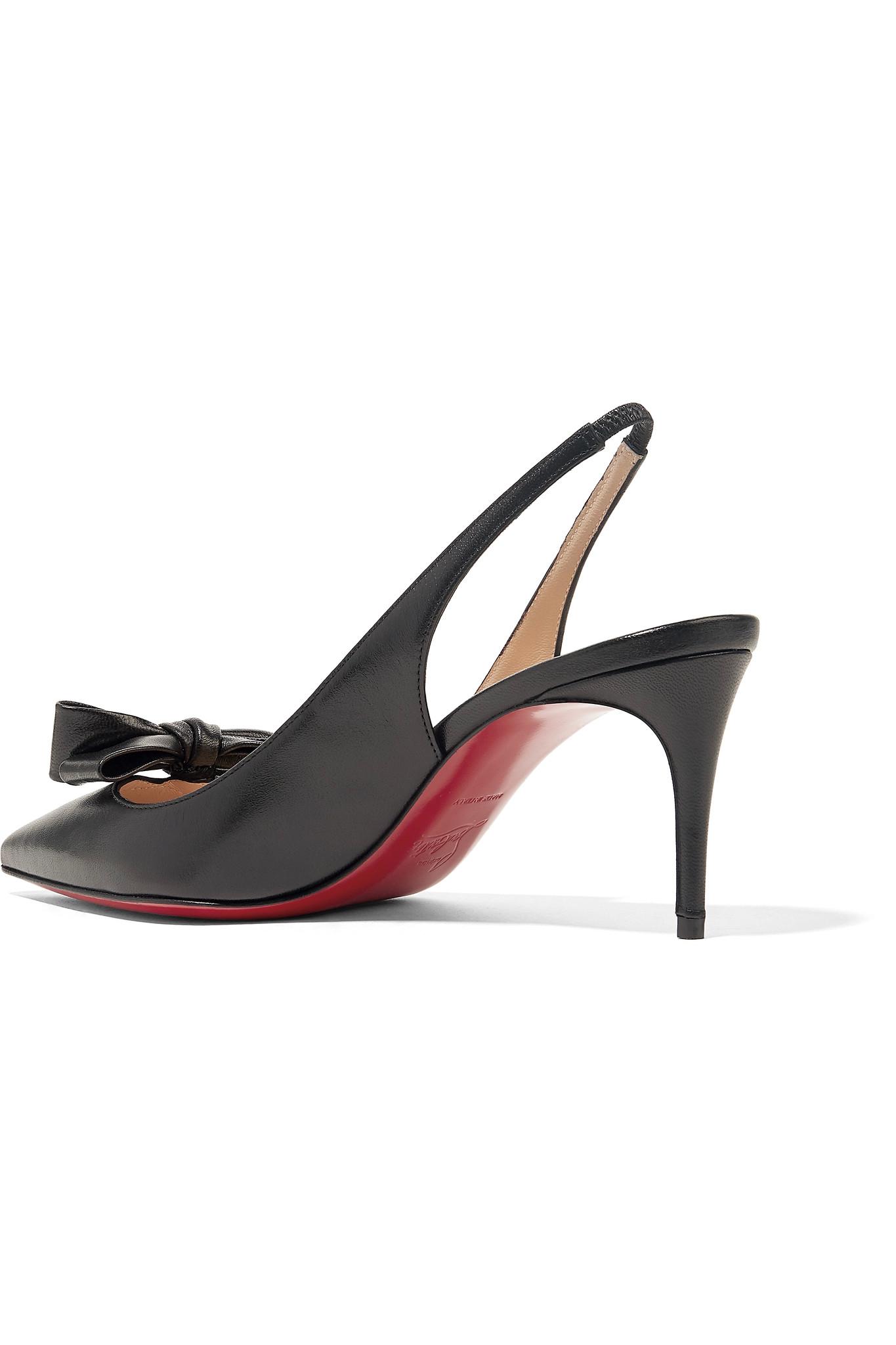 christian louboutin black slingback pumps