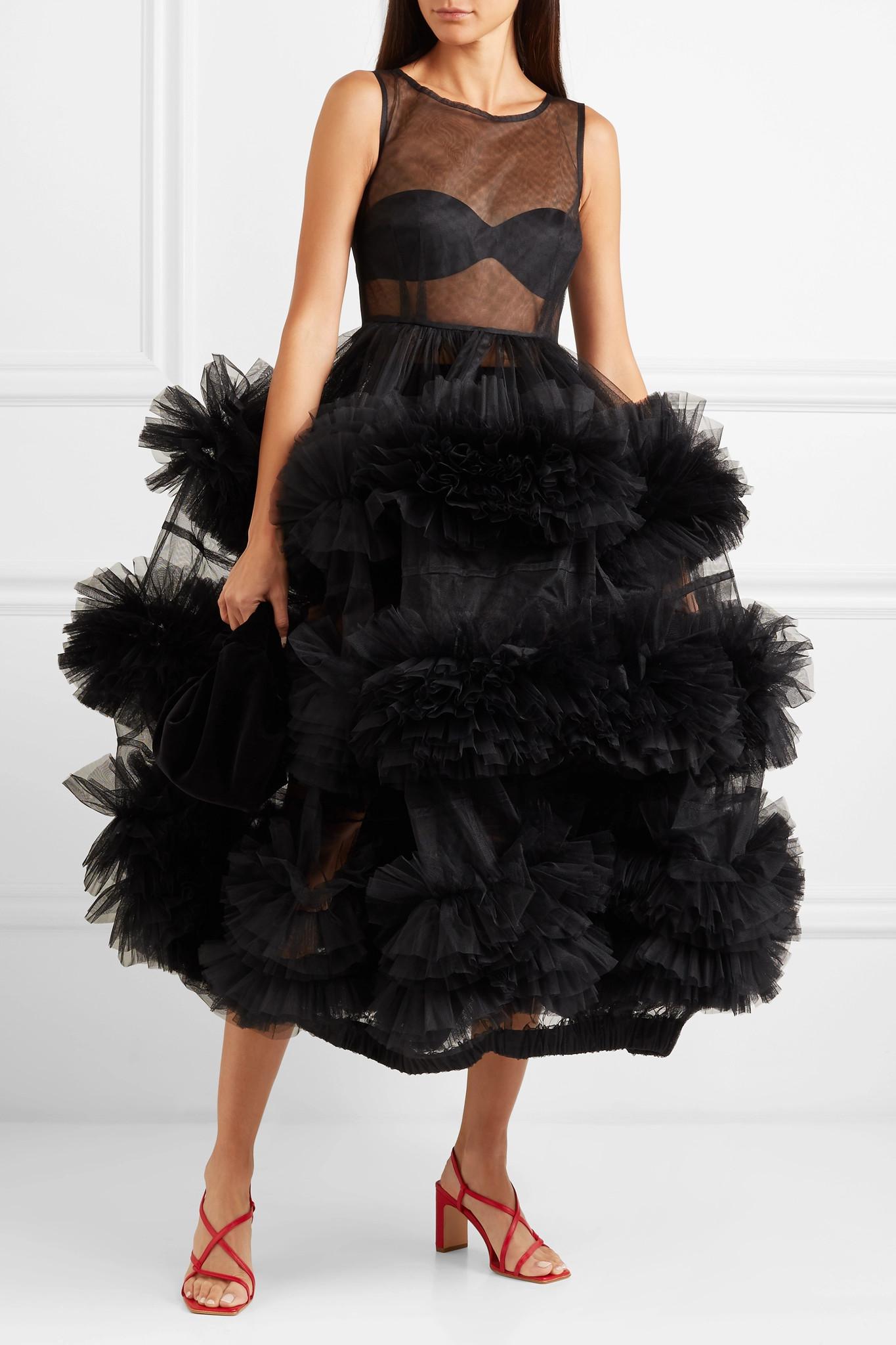 molly goddard black dress