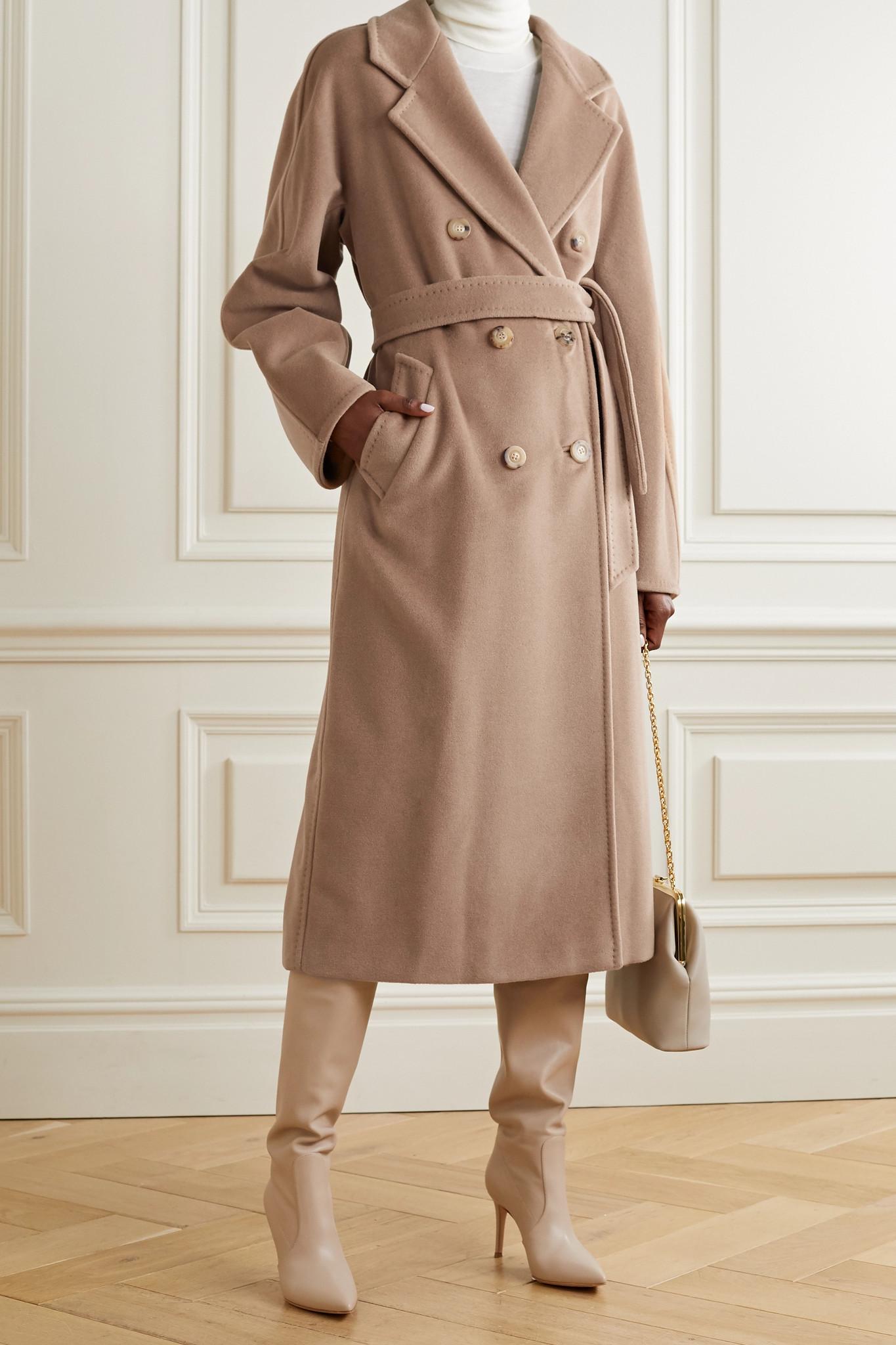 Max Mara 101801 Icon Double-breasted Wool And Cashmere-blend Coat in Brown  | Lyst