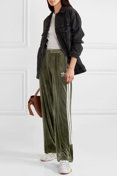 adidas velvet trousers