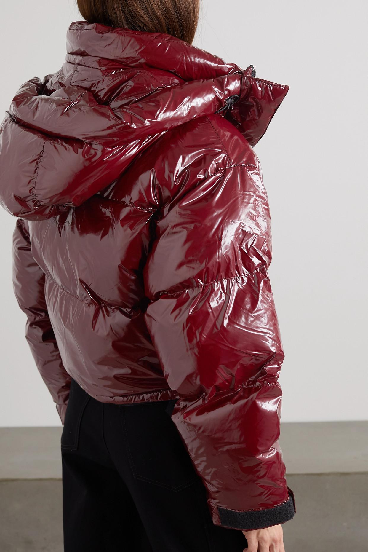 SHOREDITCH SKI CLUB + Net Sustain Willow Bria Quilted Glossed Recycled-shell  Jacket in Red
