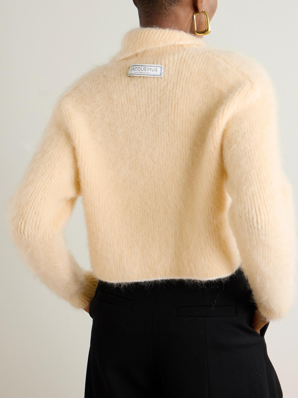 Jacquemus Marina Appliquéd Brushed Knitted Turtleneck Jacquemus Marina Appliquéd Brushed Knitted Turtleneck