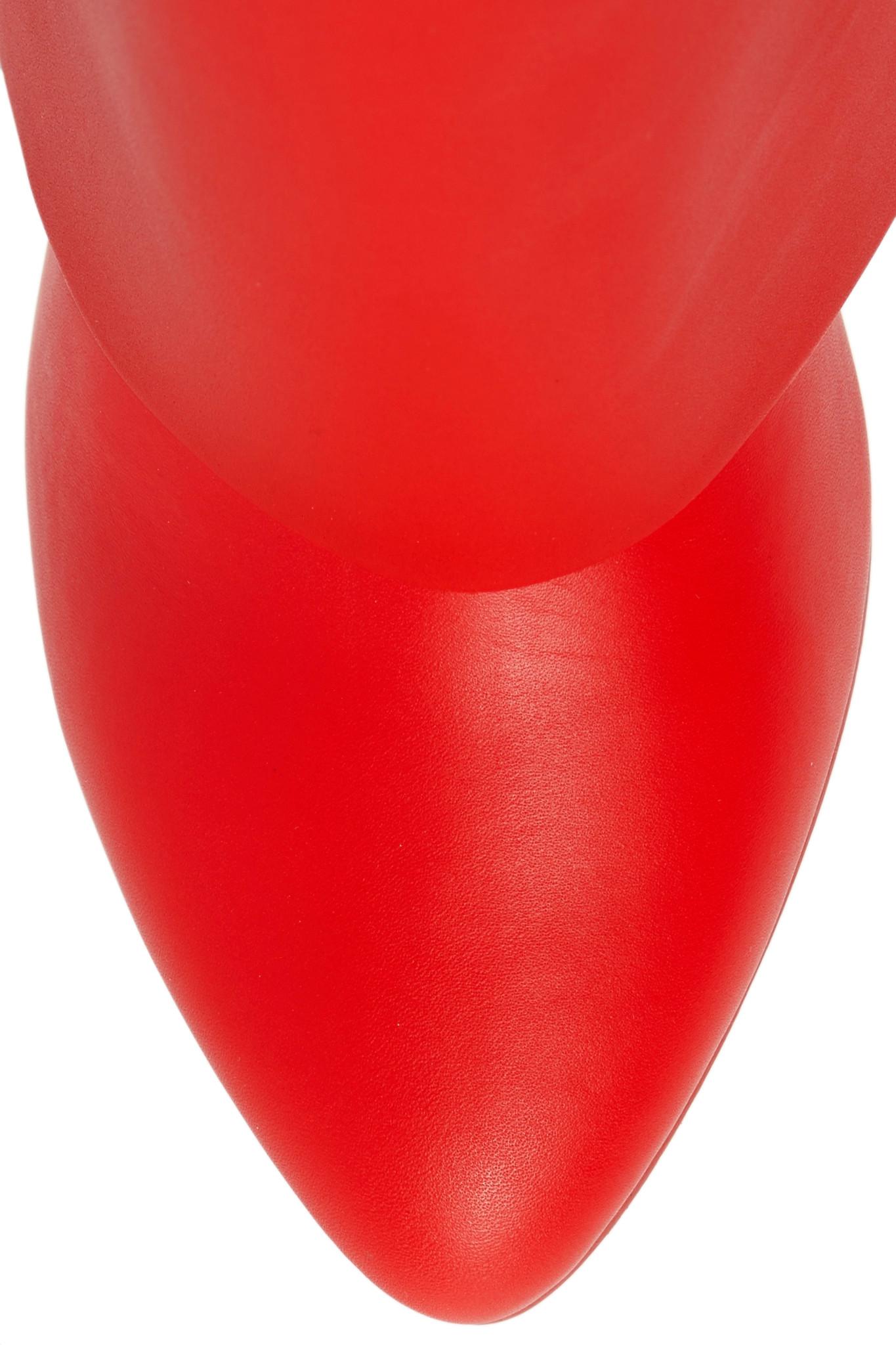 Givenchy Shark Lock Leather Over-the-knee Boots in Red - Lyst