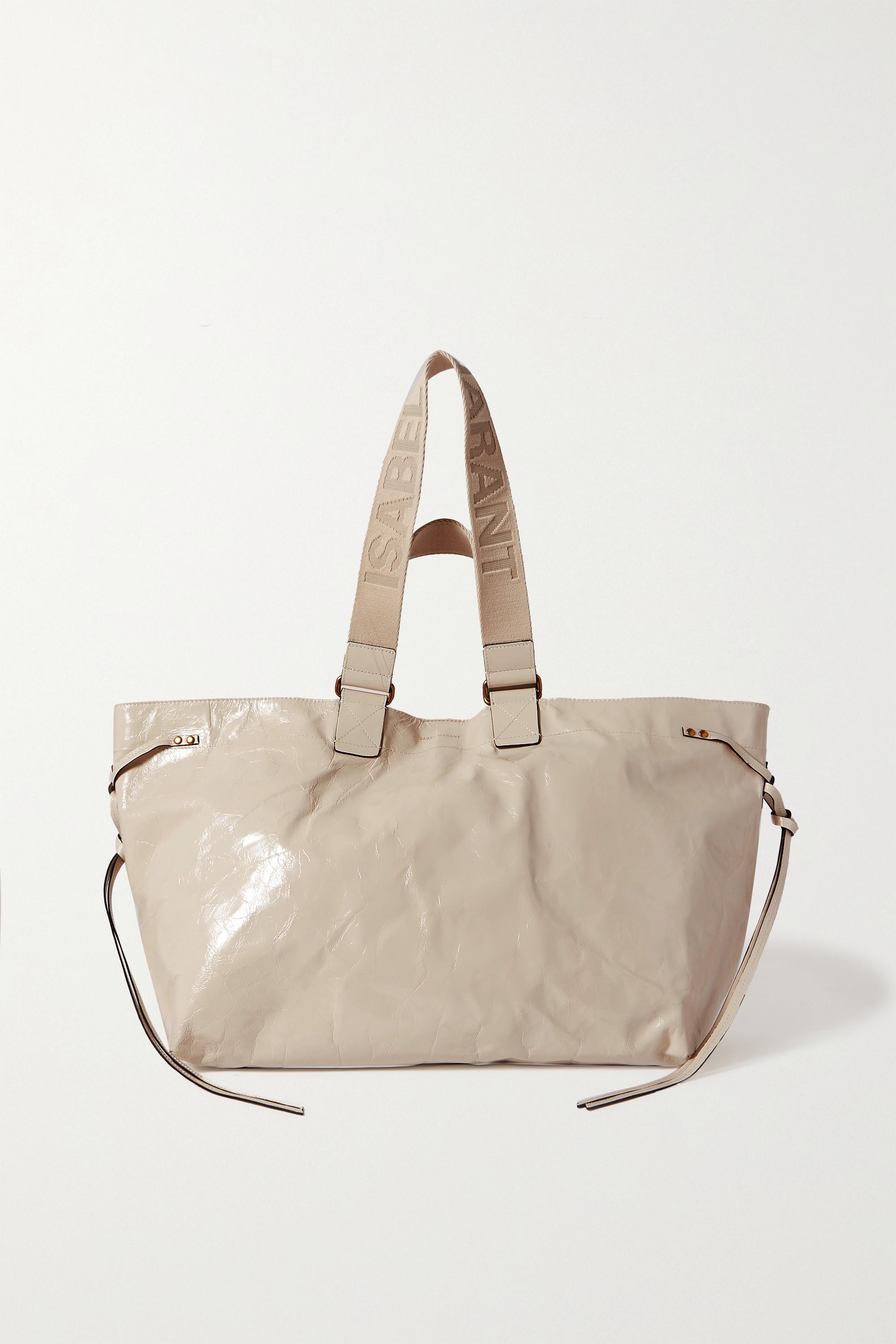pedal kompensation Tarmfunktion Isabel Marant Wardy Patent-leather Tote in Natural | Lyst