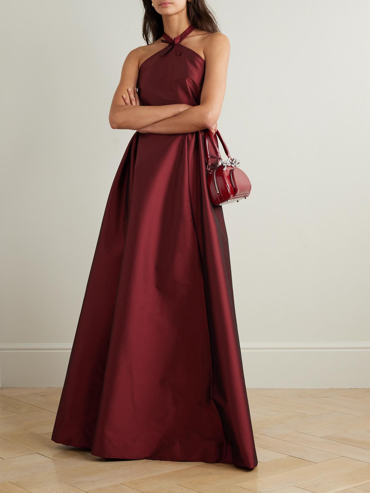 BERNADETTE Jones Taffeta Halterneck Gown in Red | Lyst BERNADETTE Jones Taffeta Halterneck Gown in Red | Lyst