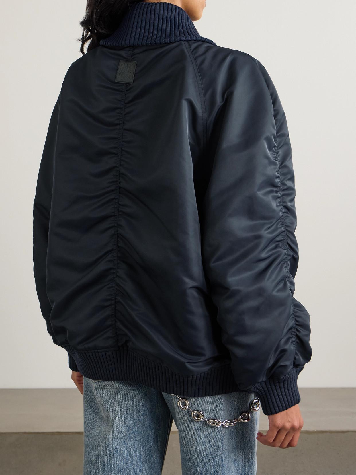 【国内発送】LOEWE ジャケット Oversized shell bomber jacket Loewe Leather-trimmed padded shell bomber jacket