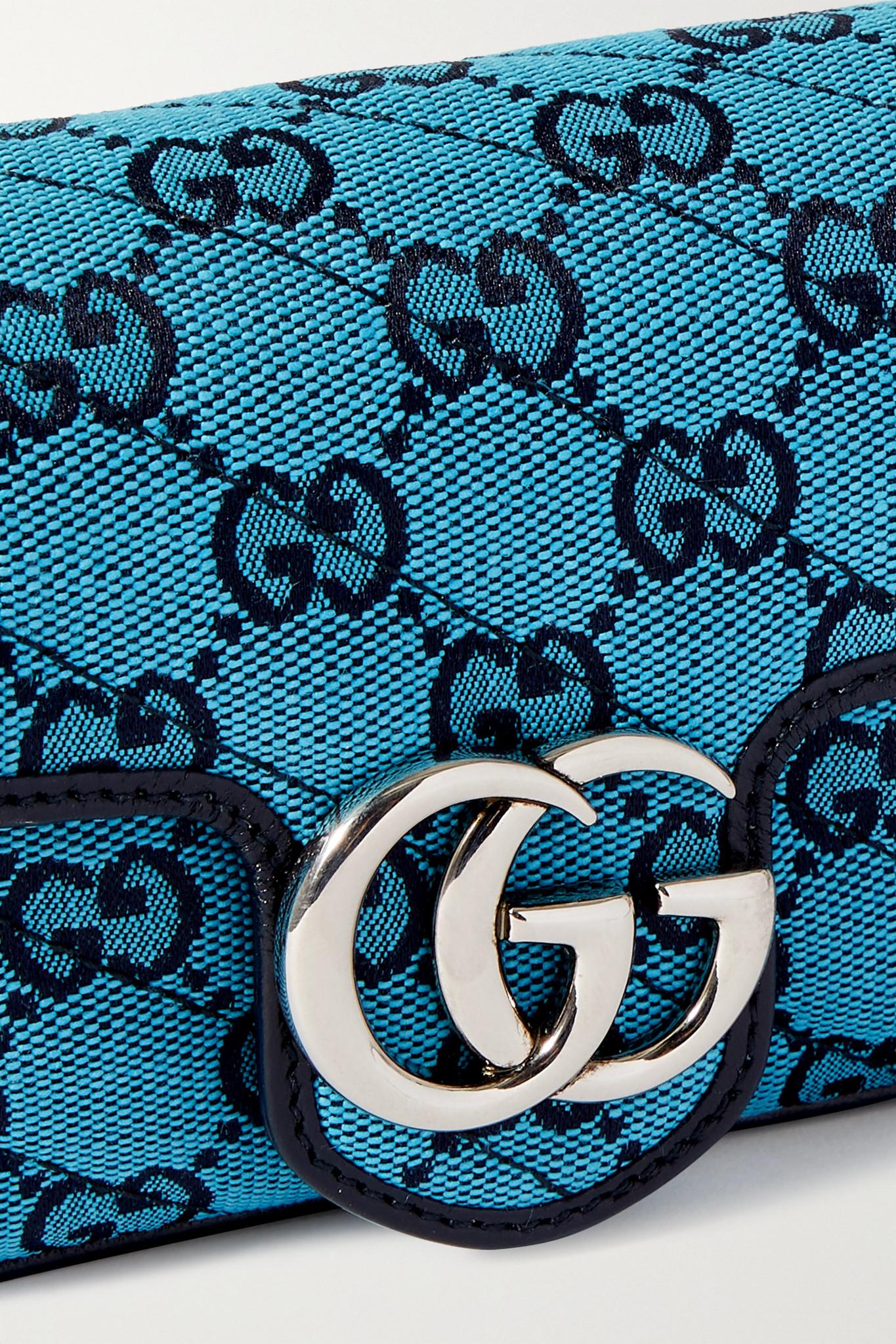 Gucci GG Marmont Multicolour Super Mini Bag in Blue