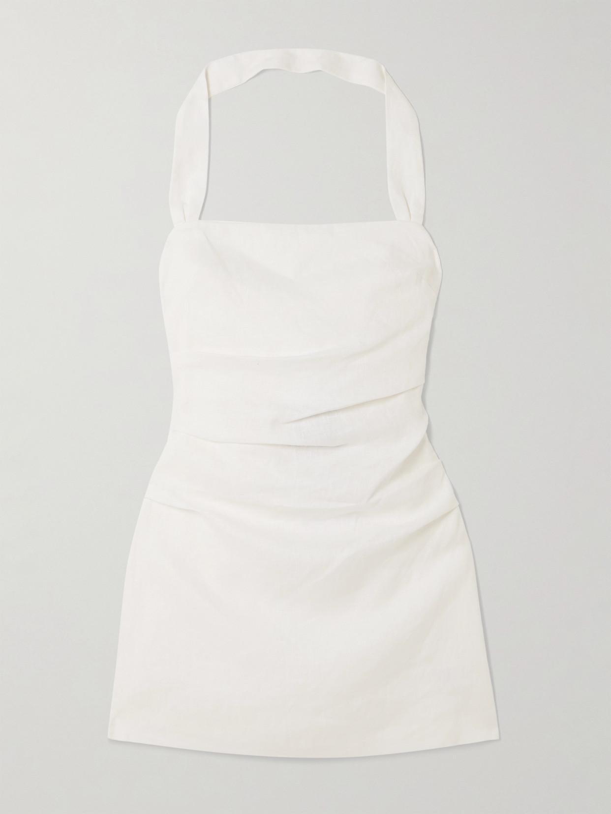 long halter bridesmaid dresses Halter Neck Satin Bridesmaid Dress main image 0