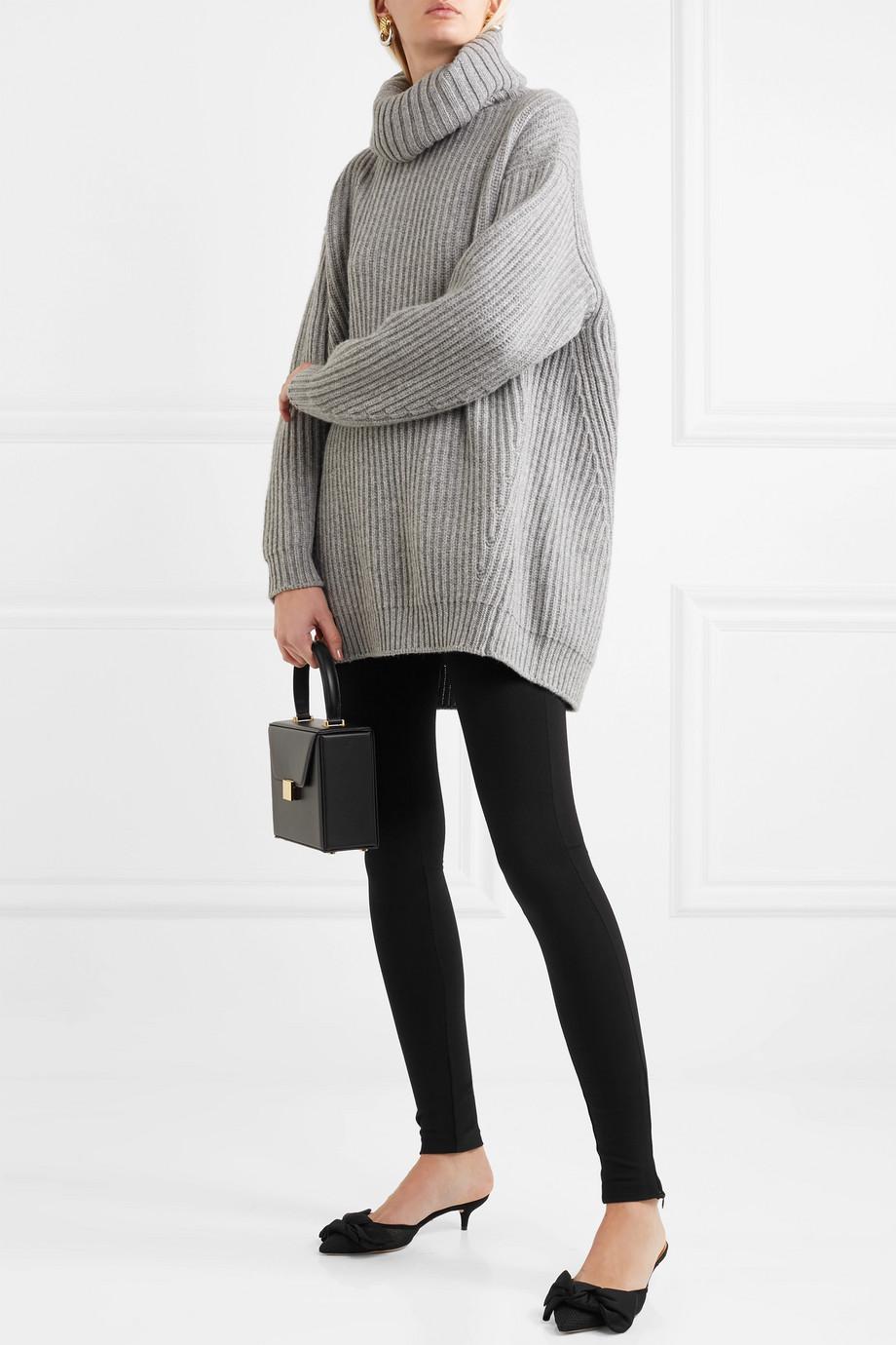 Cork Stretch-jersey Leggings in Black 