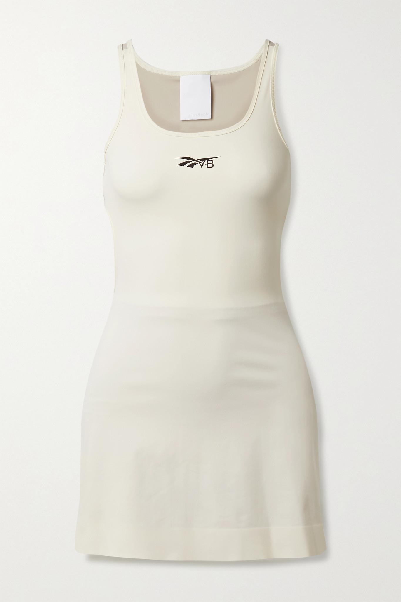 Reebok X Victoria Beckham Cutout Printed Stretch Tennis Dress in Natural |  Lyst