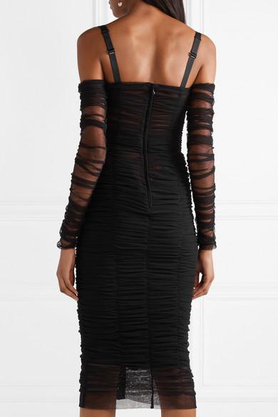 dolce and gabbana black tulle dress