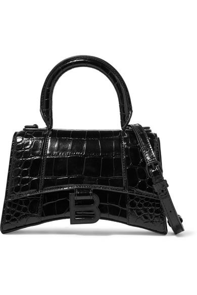 Hourglass XS Bag - Balenciaga - Black - Leather