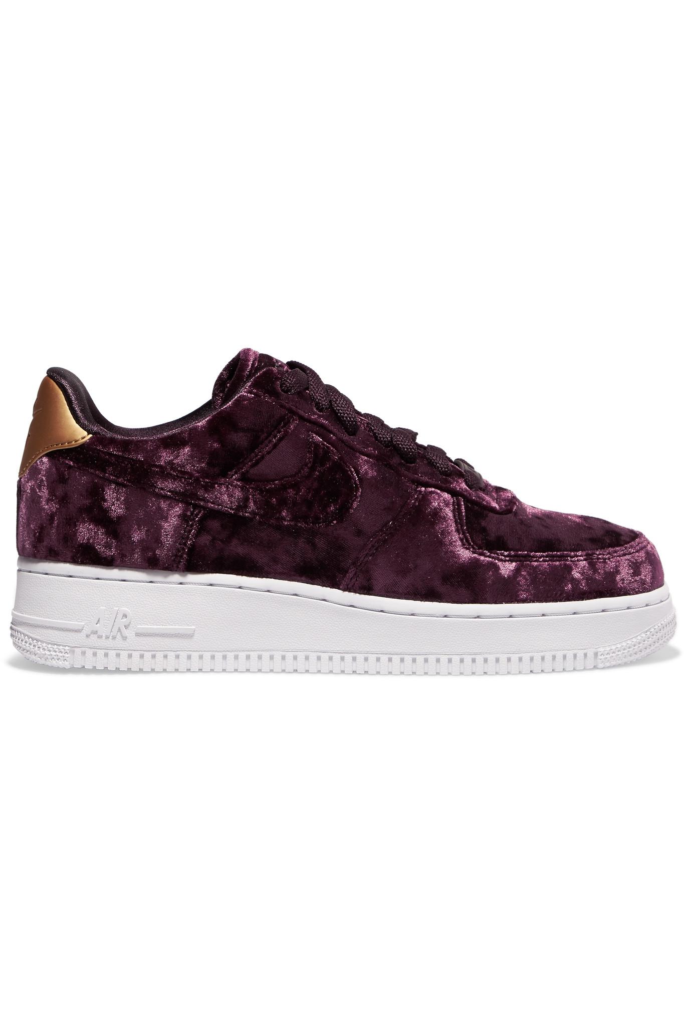 Baskets En Velours Froissé à Finitions En Cuir Synthétique Métallisées Air  Force 1 Nike en coloris Violet | Lyst