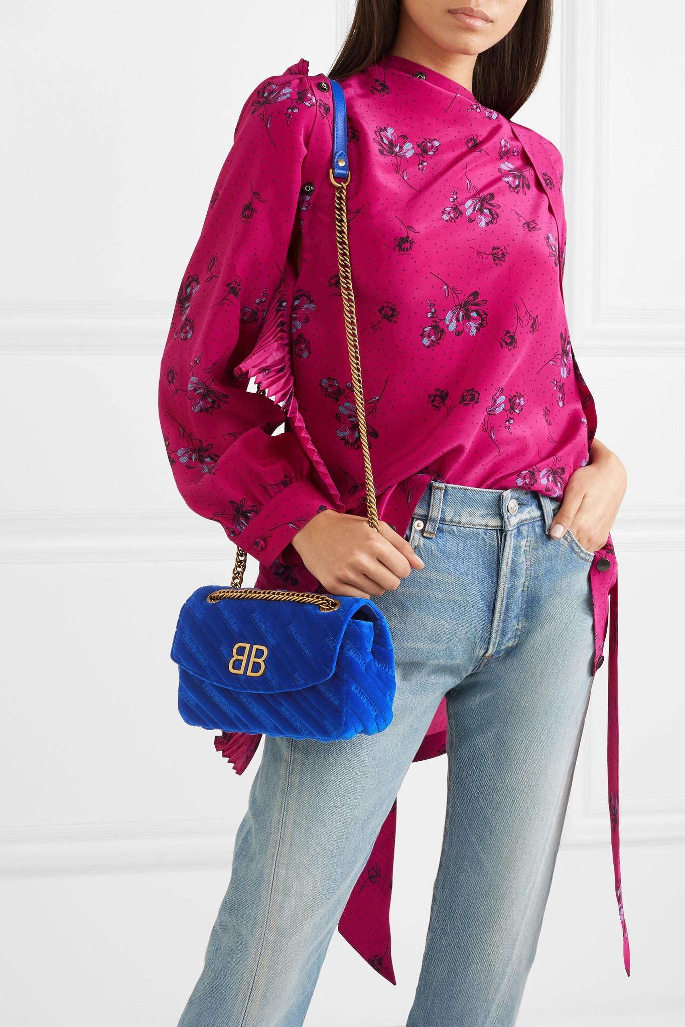 Crossbody Royal Blue Balenciaga Bag Balenciaga Velvet Bag 2025