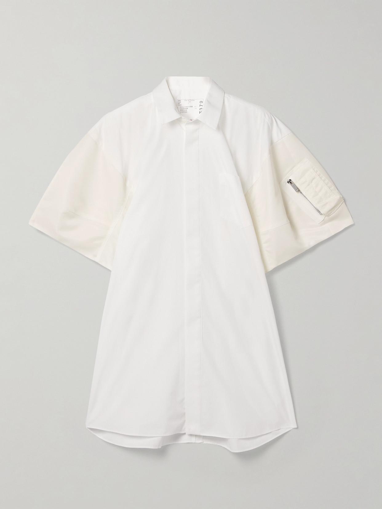 ワンピース Sacai White Cotton Mini Dress Sacai White Cotton Mini Dress Effortless Elegance – LOZURI®