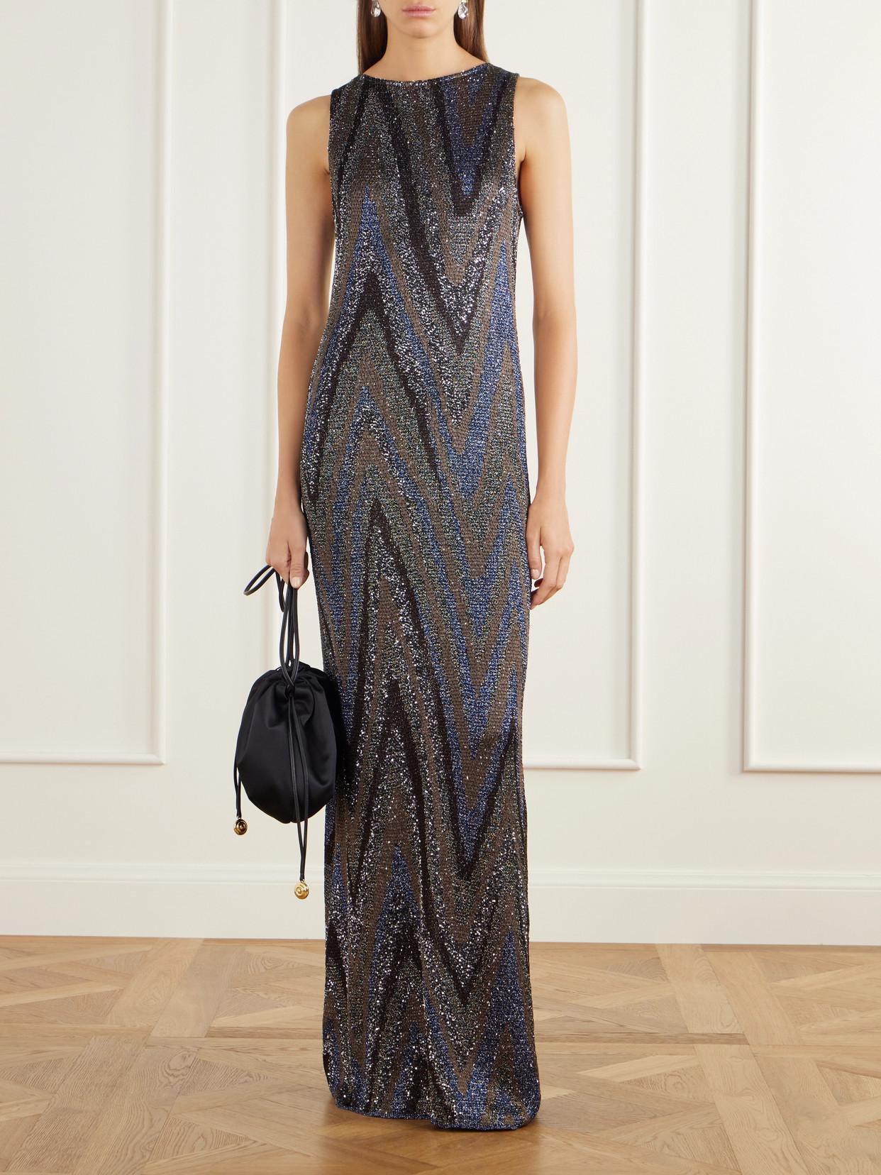 missoni striped metallic crochet knit maxi dress Designer M Dresses for Women - Up to 54% off Women's dresses