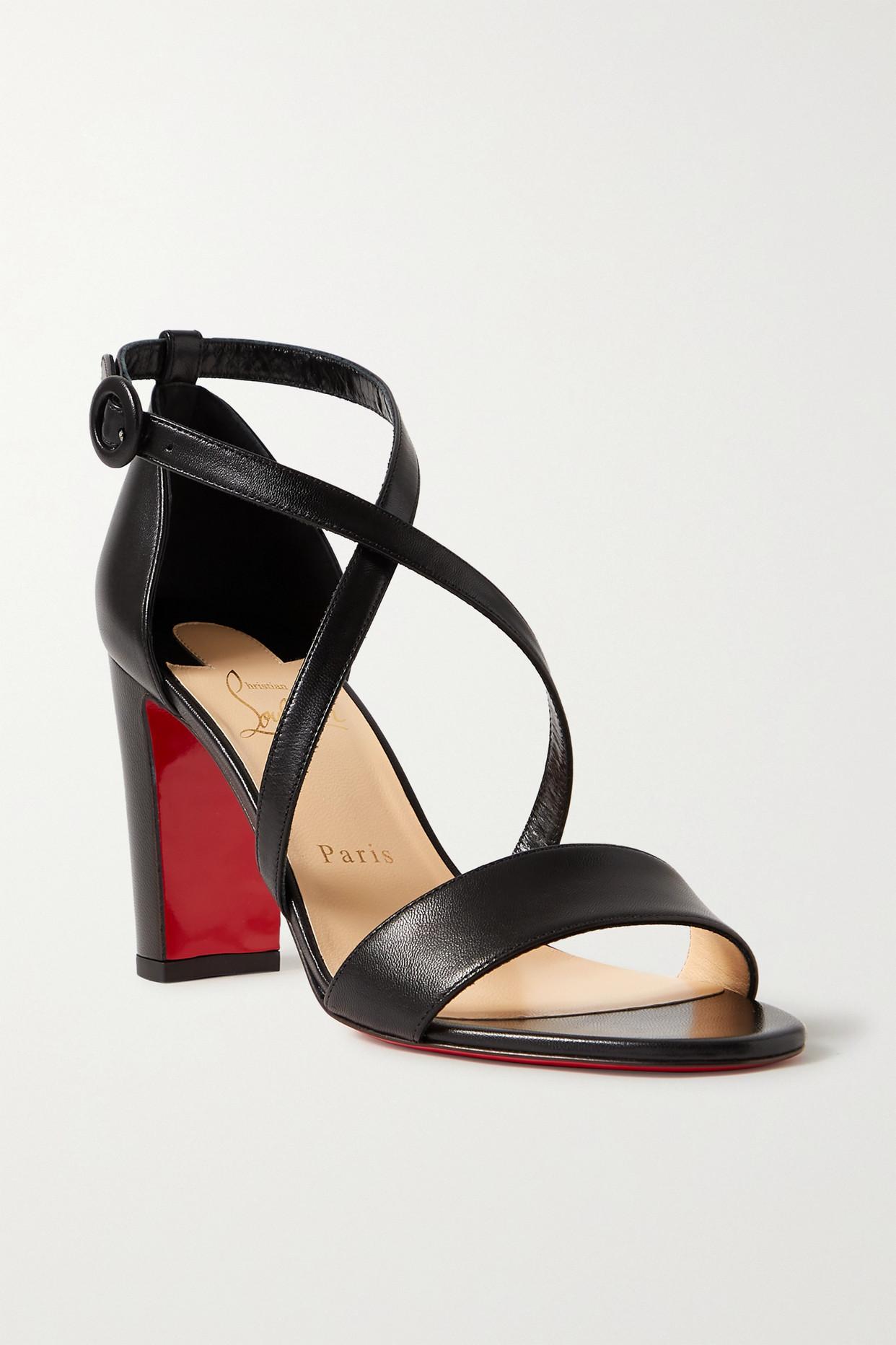 $745 Christian Louboutin Loubi Bee 85 Porcelaine Suede Heels