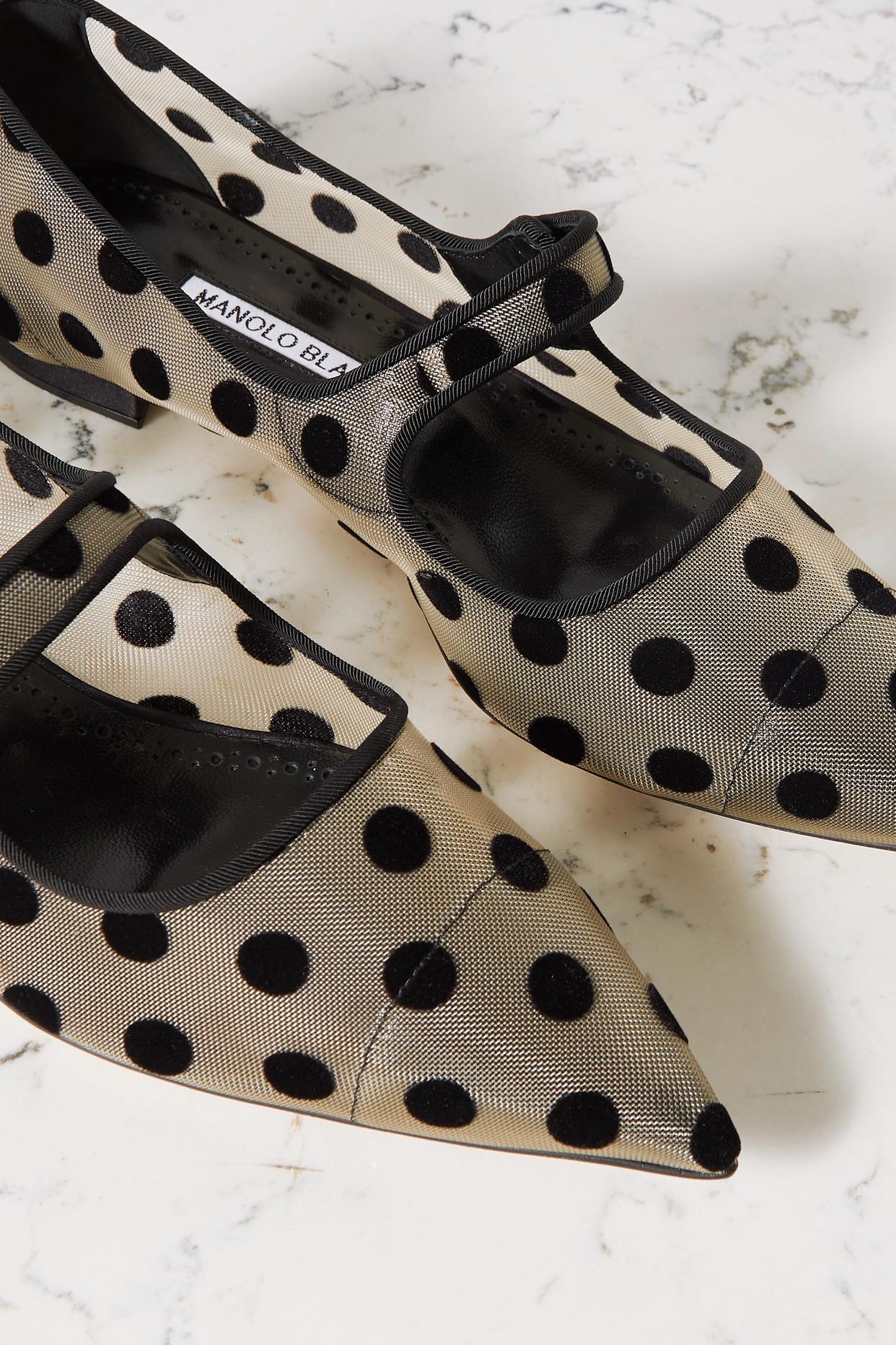 Black and white polka dot best sale flats