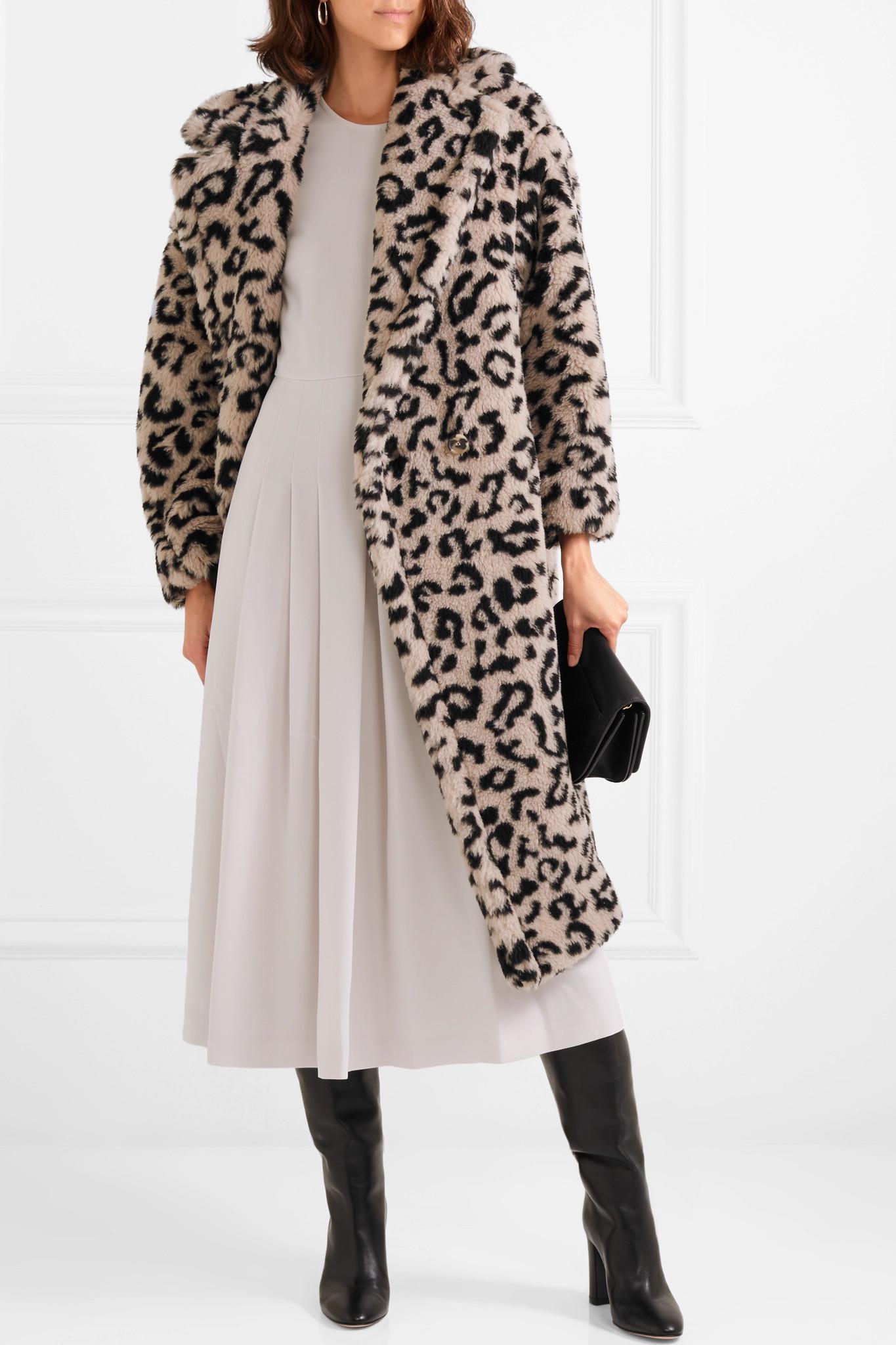 max mara leopard print coat