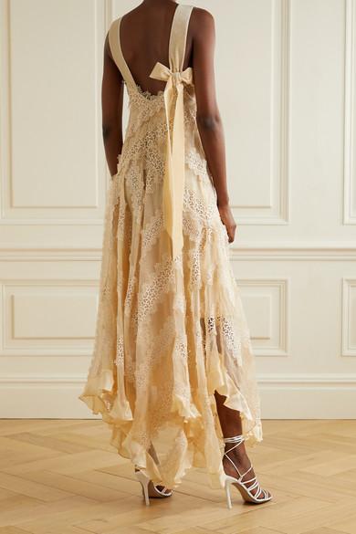 Zimmermann Charm Star Ruffled Silk-organza And Guipure Lace Maxi Dress in Natural | Lyst Zimmermann Charm Star Ruffled Silk-organza And Guipure Lace Maxi Dress in Natural | Lyst