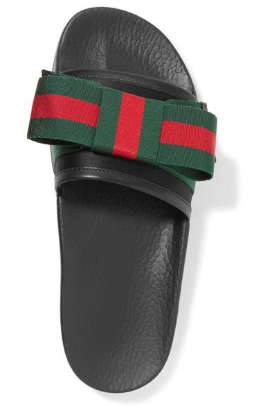 gucci slides with a bow