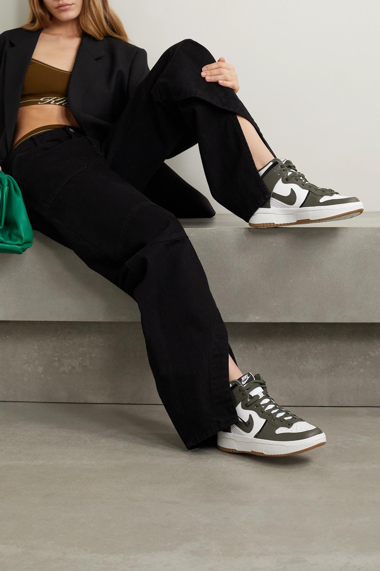 Nike Dunk Hi Rebel Leather High-top Sneakers in White | Lyst