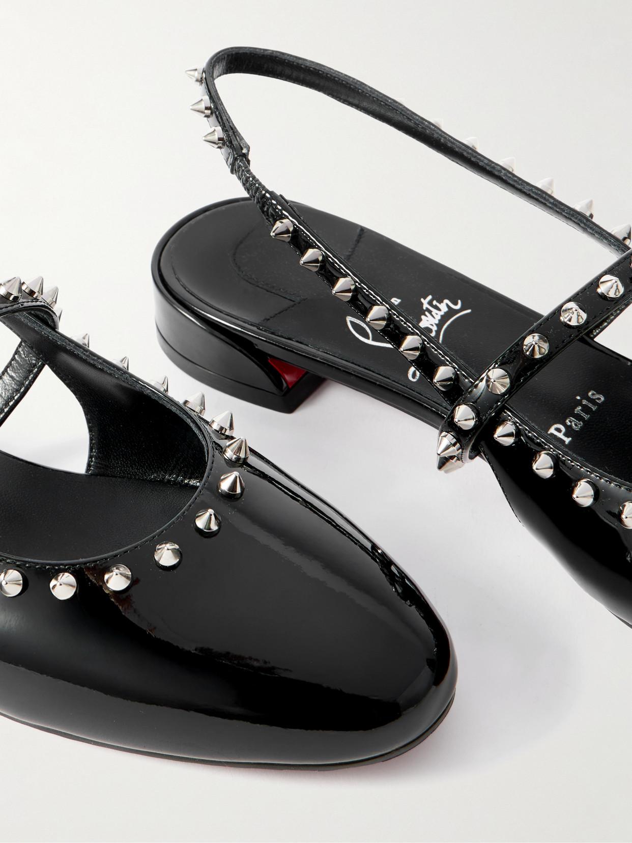 【関税込み】CHRISTIAN LOUBOUTIN SWEET JANISPIKES' SLINGBACKS Christian Louboutin Sweet Janispikes Patent Slingback Flat