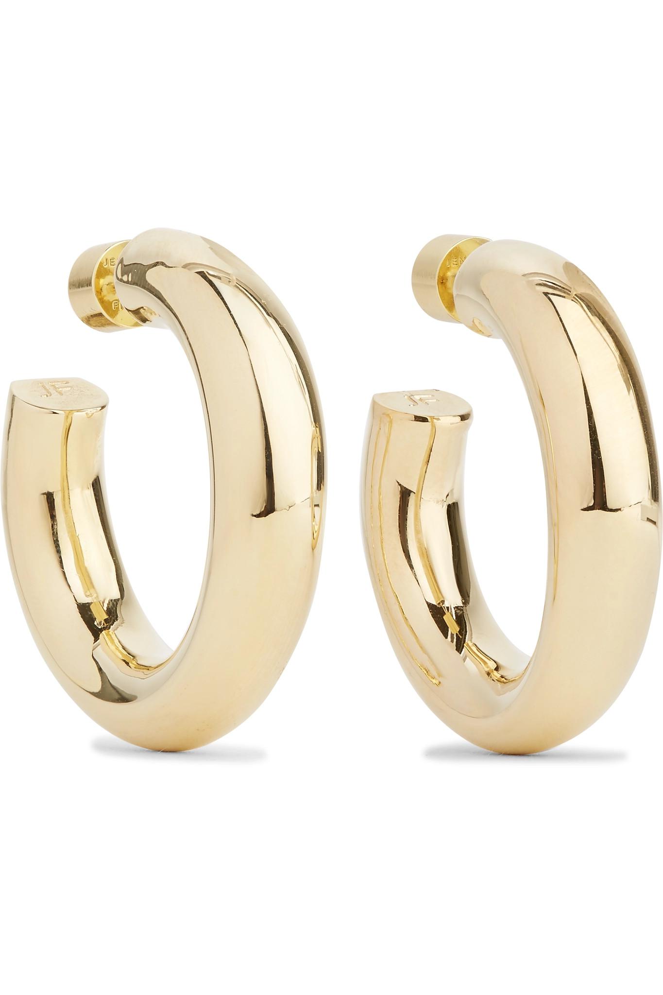 Jennifer Fisher Mini Jamma Goldplated Hoop Earrings in Metallic Lyst