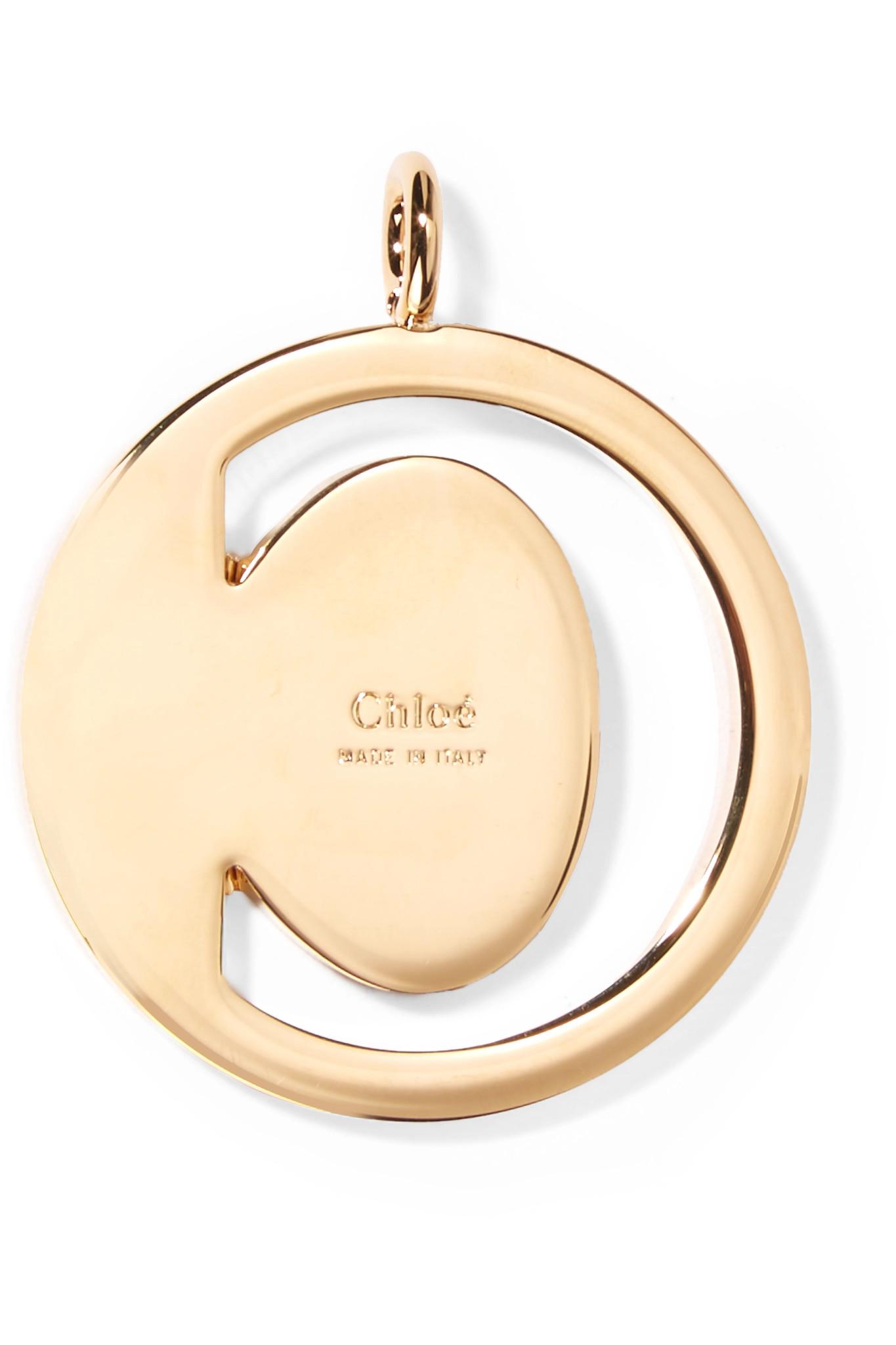 Chloé Alphabet Gold-plated Bag Charm in Metallic | Lyst
