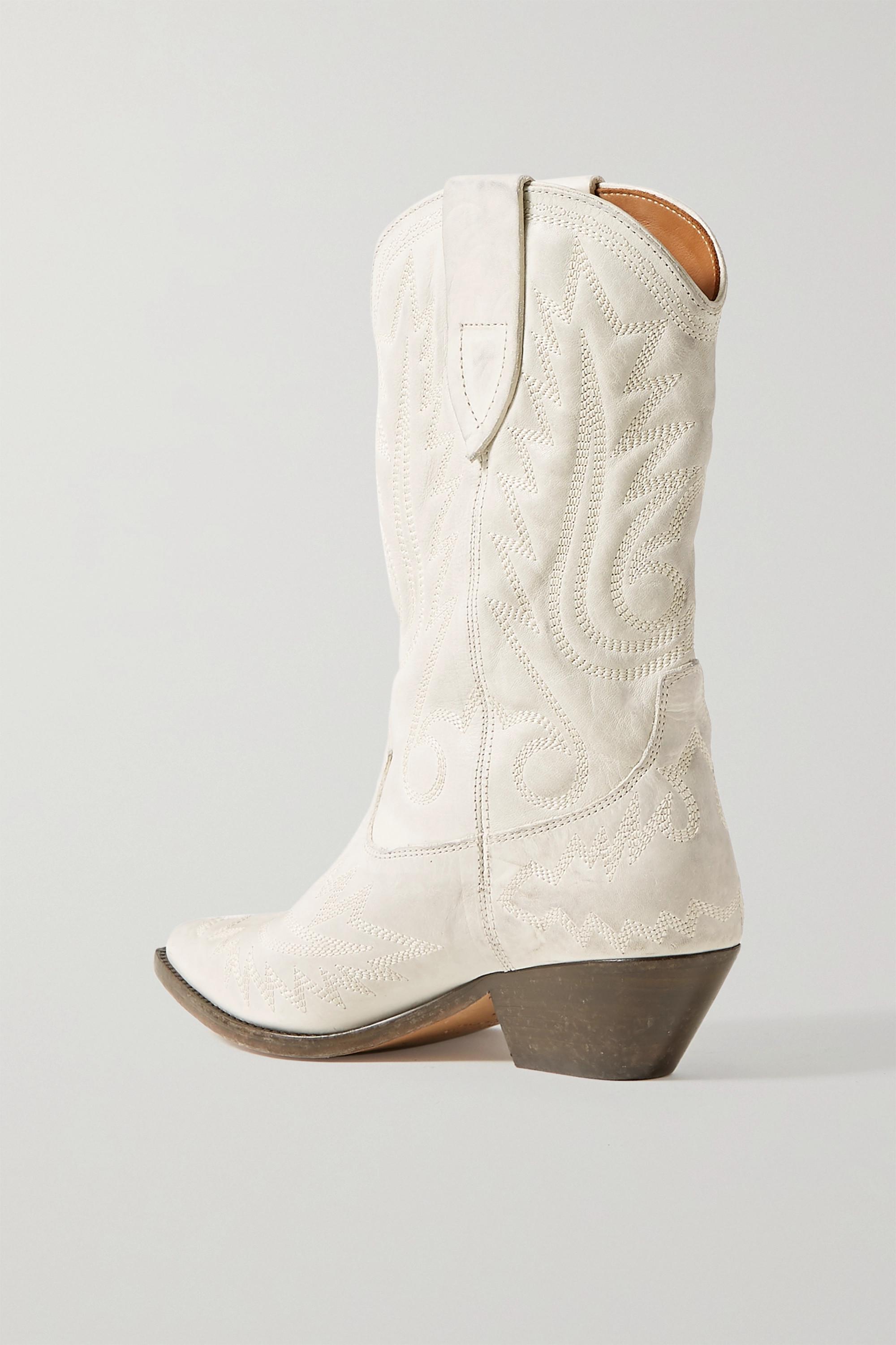 Marant Embroidered Leather Boots | Lyst