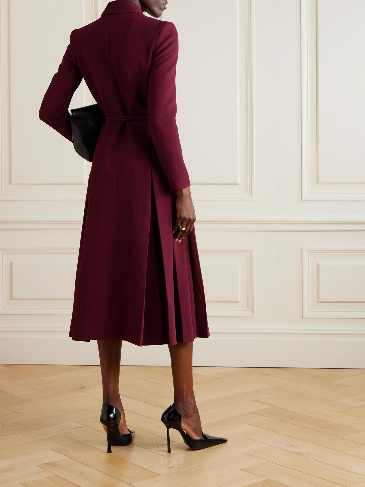 Emilia Wickstead Chaney Belted Double-Breasted Crepe Coat in