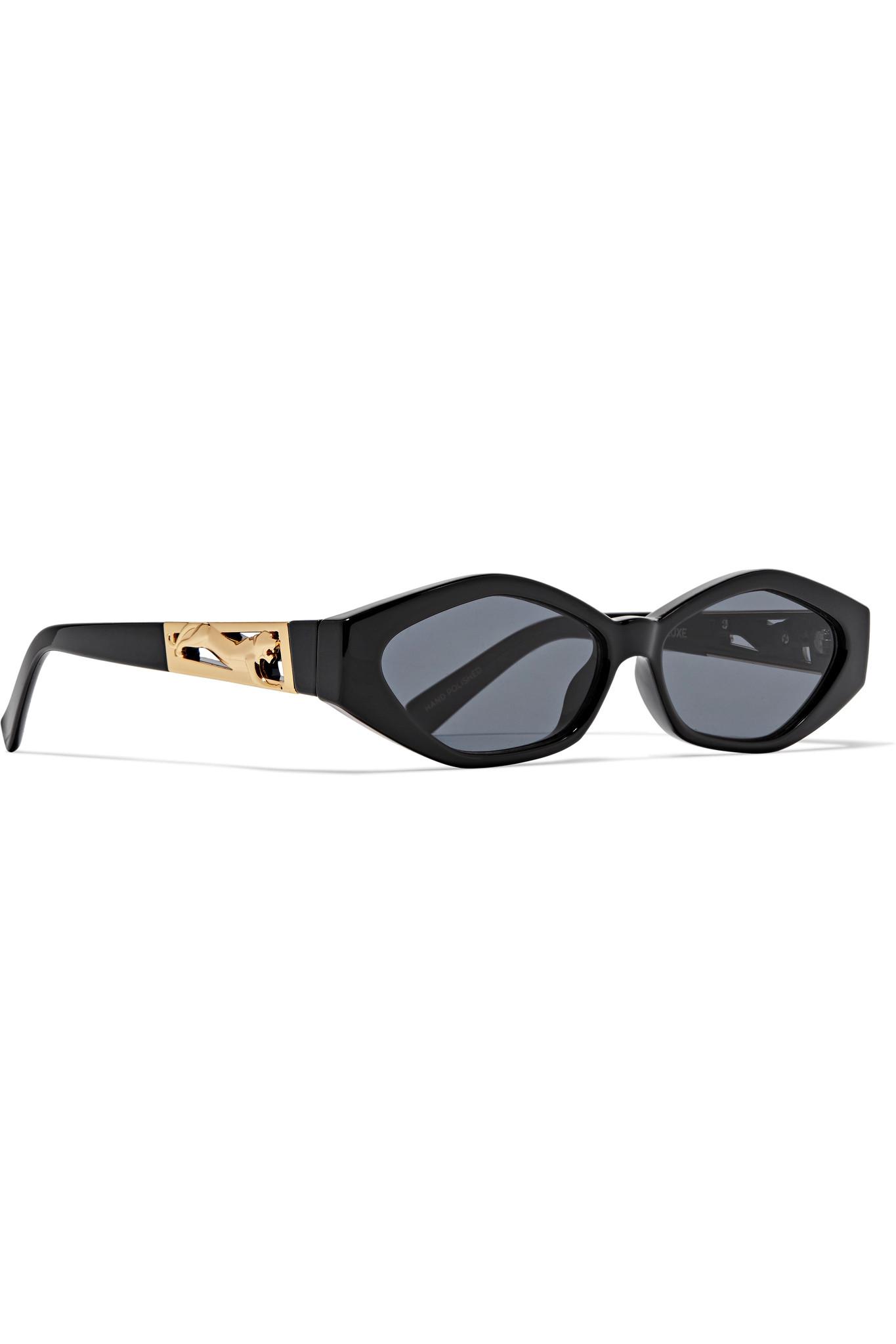 Le Specs + Jordan Askill Petit Panthère Cat-eye Acetate And Gold-tone  Sunglasses in Black | Lyst