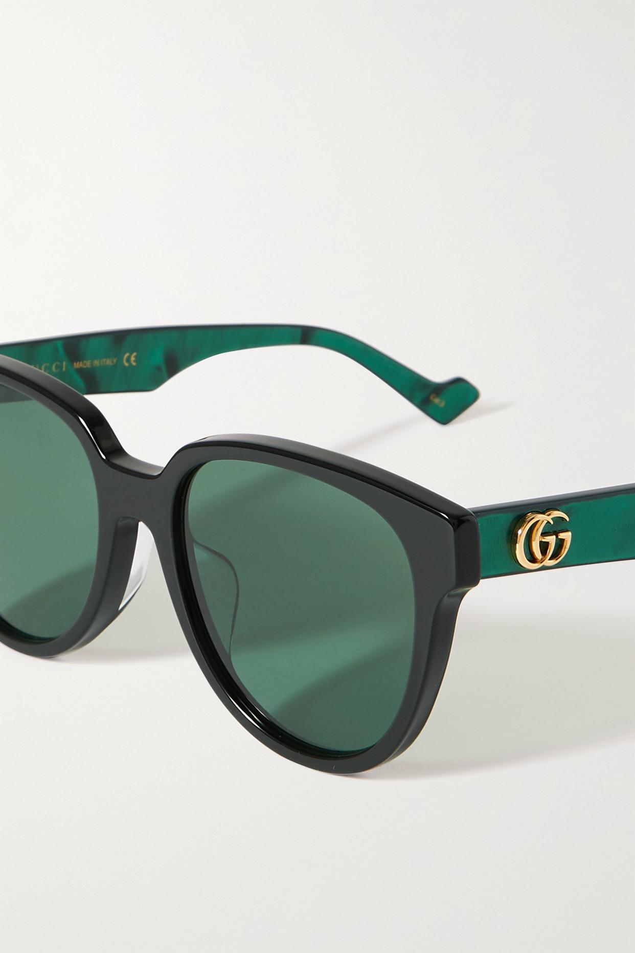 Gucci Generation Round-frame Acetate Sunglasses in Black | Lyst