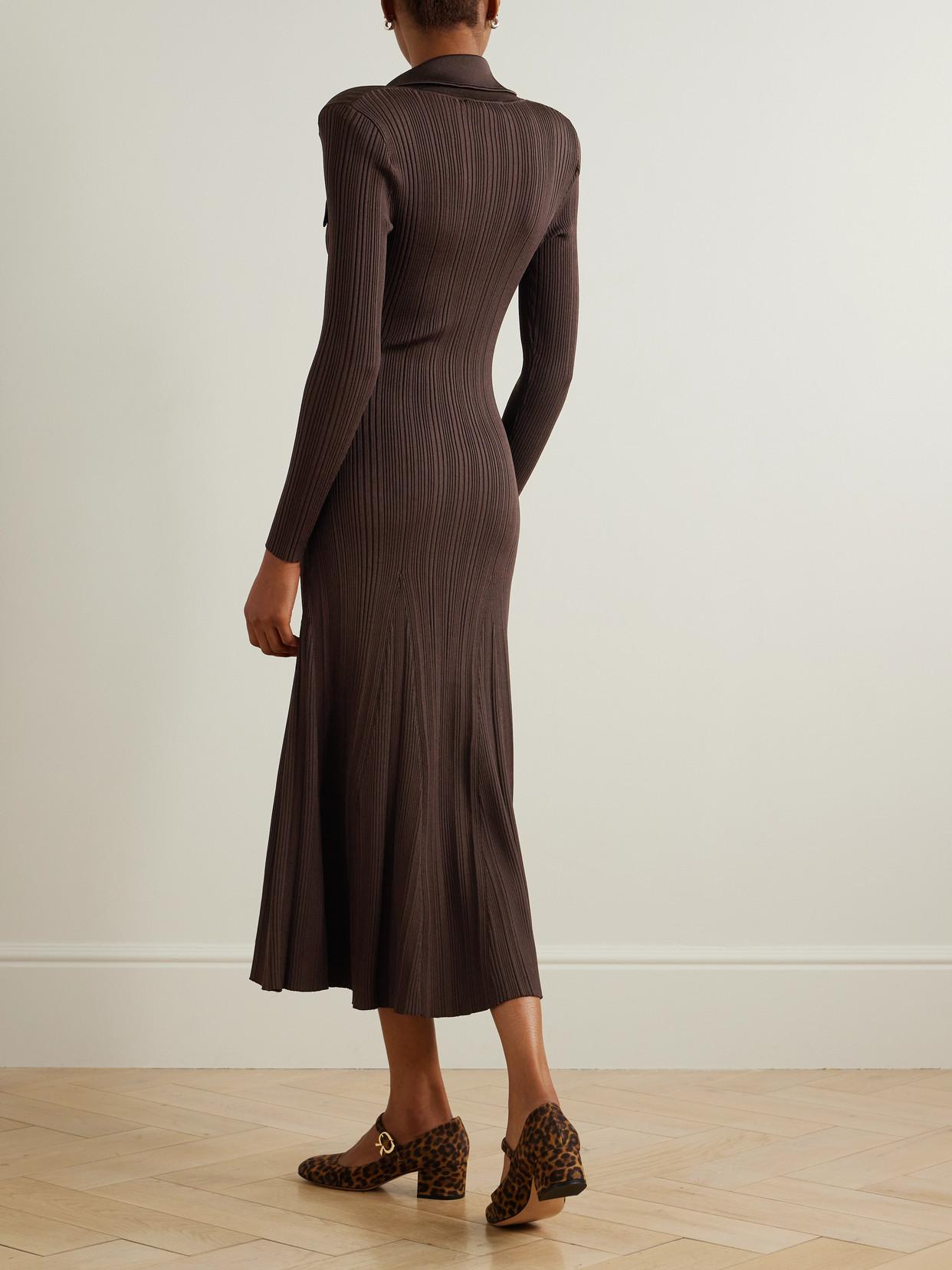 self portrait brown textured knit midi dress Self-Portrait | Dresses | Self Portrait Brown Textured Knit Midi Dress Medium