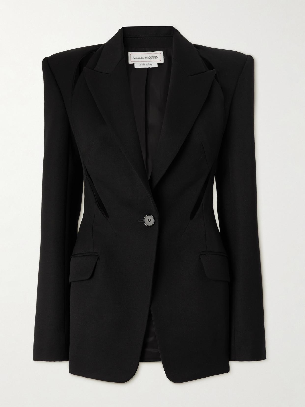 Alexander mcqueen grain de poudre wool blazer clearance