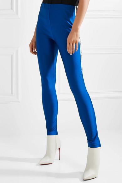 Gucci Logo Side Stripe leggings in Blue | Lyst