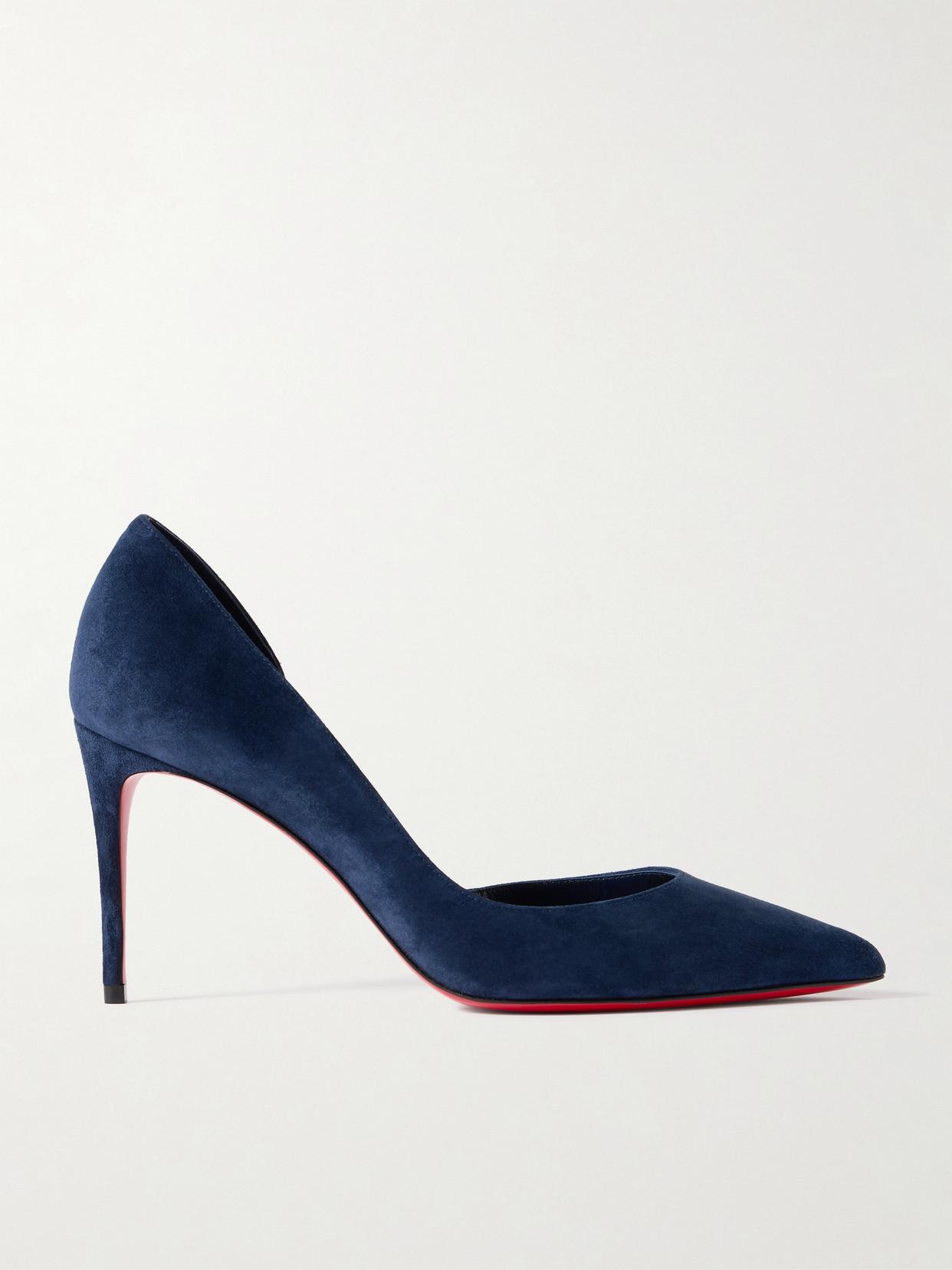 Designer Christian Louboutin Blue Suede Shoes for Women - Up