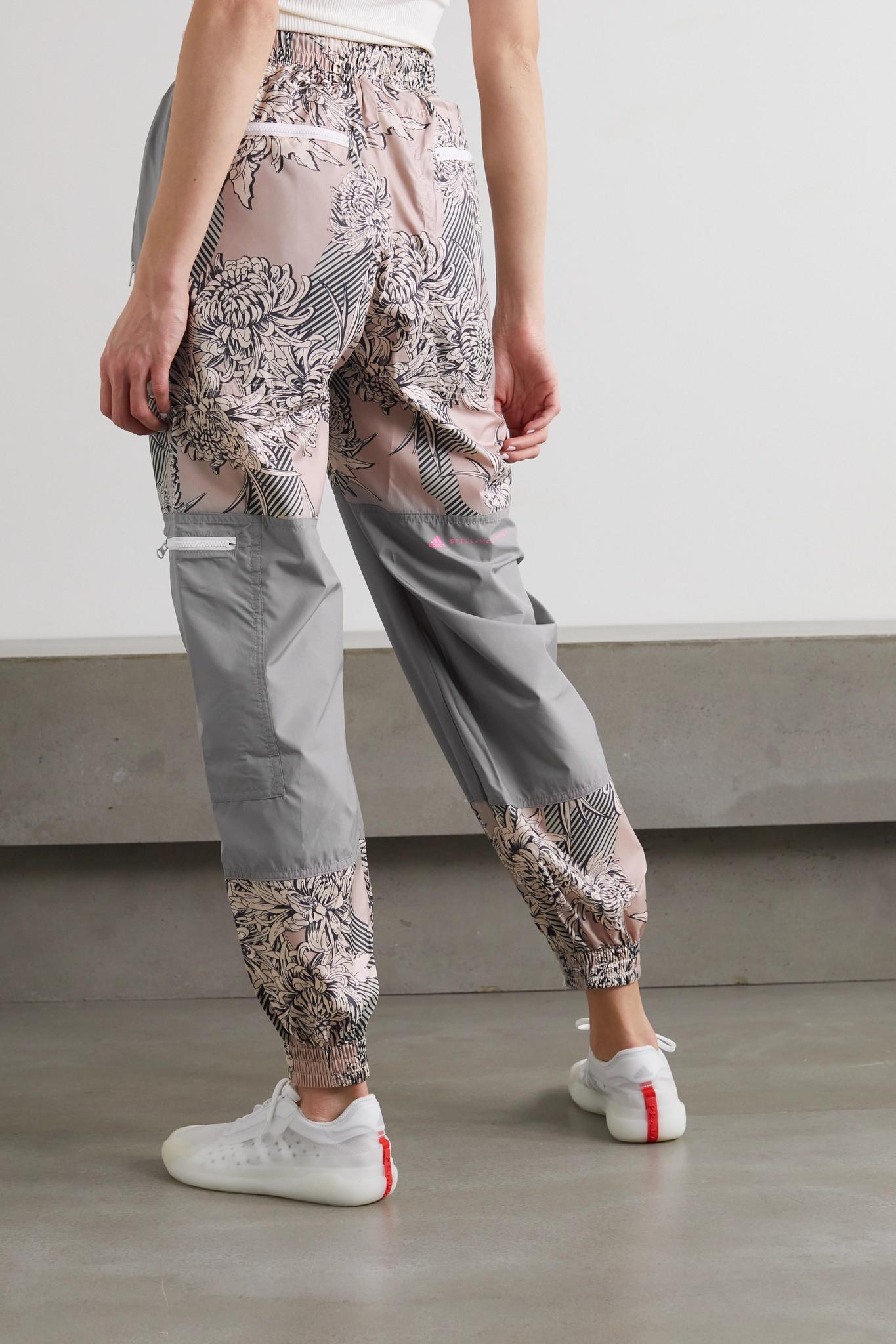 adidas By Stella McCartney Future Playground Floral-print Recycled Ripstop  Track Pants in Gray | Lyst