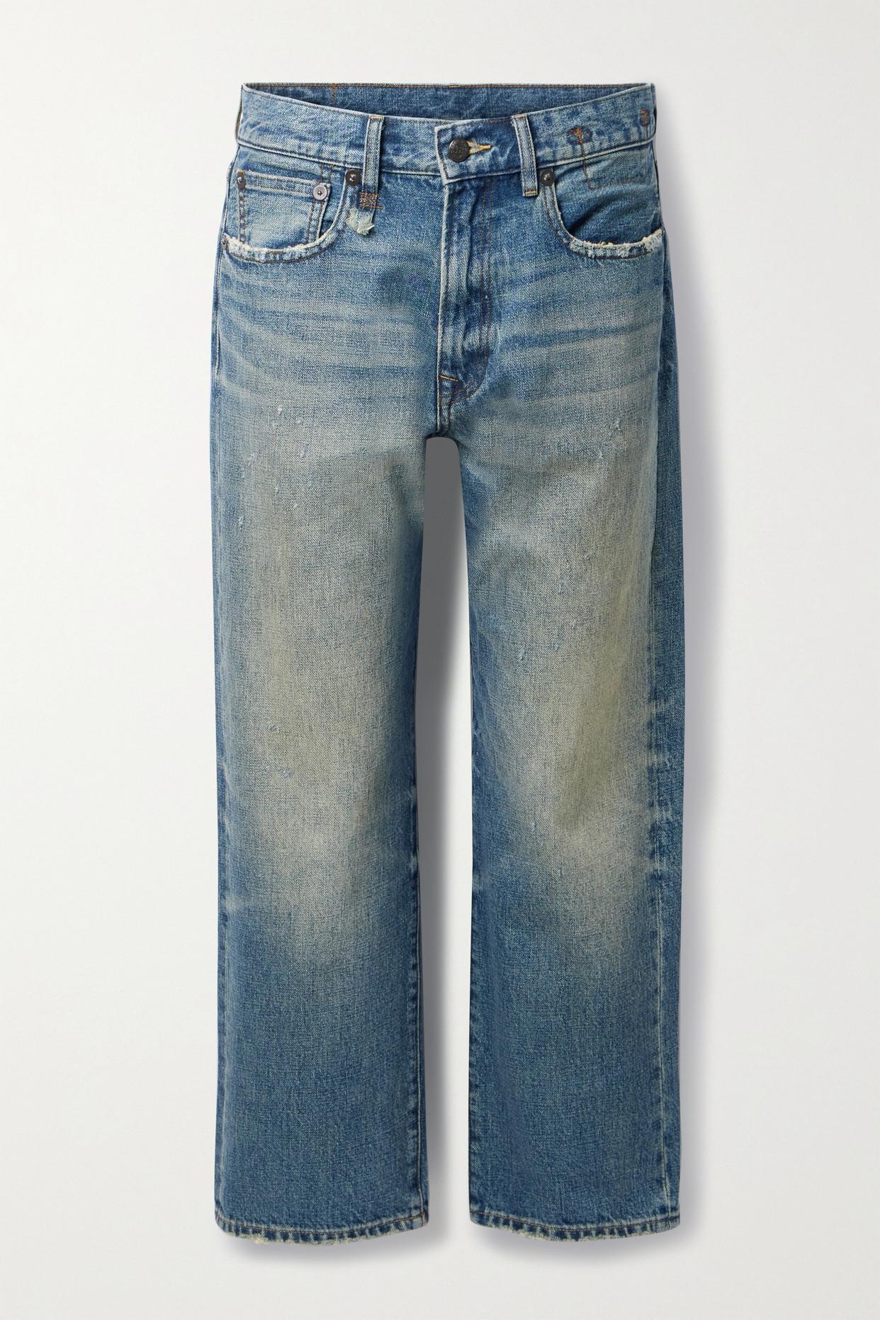 R13 Distressed Boyfriend Jeans in Blue Lyst