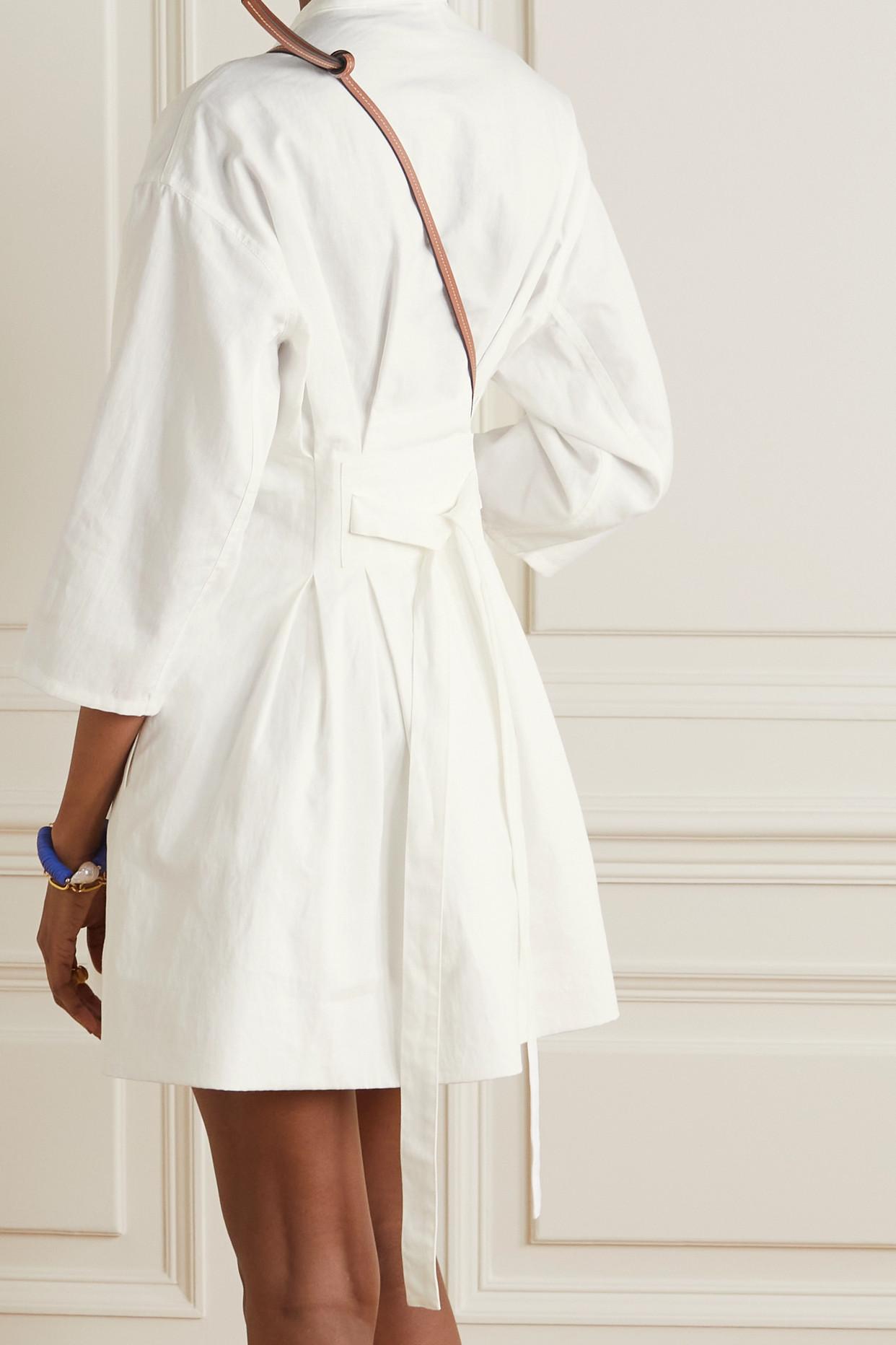 Loewe Linen And Cotton-blend Mini Dress 