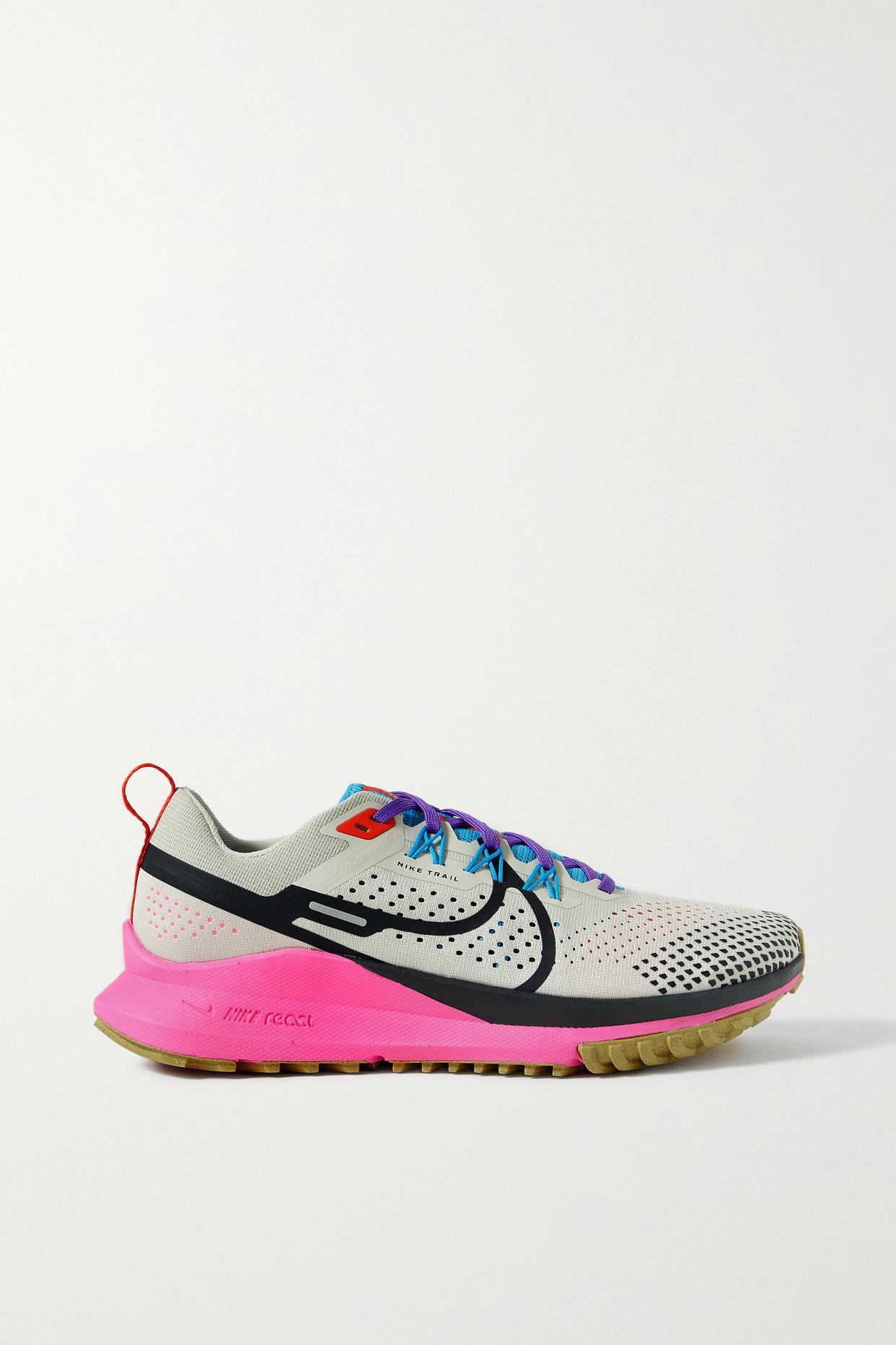 Nike React Pegasus Trail 4 Rubber-trimmed Mesh Sneakers in Pink | Lyst