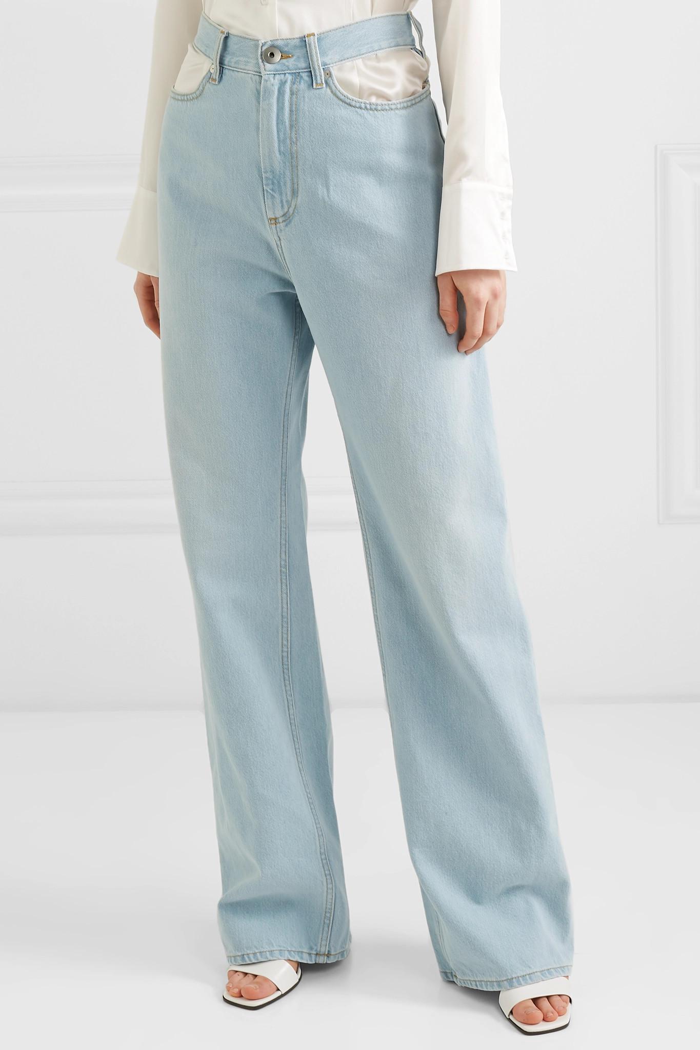 Maison Margiela Denim Cutout High Rise Jeans In Blue Lyst