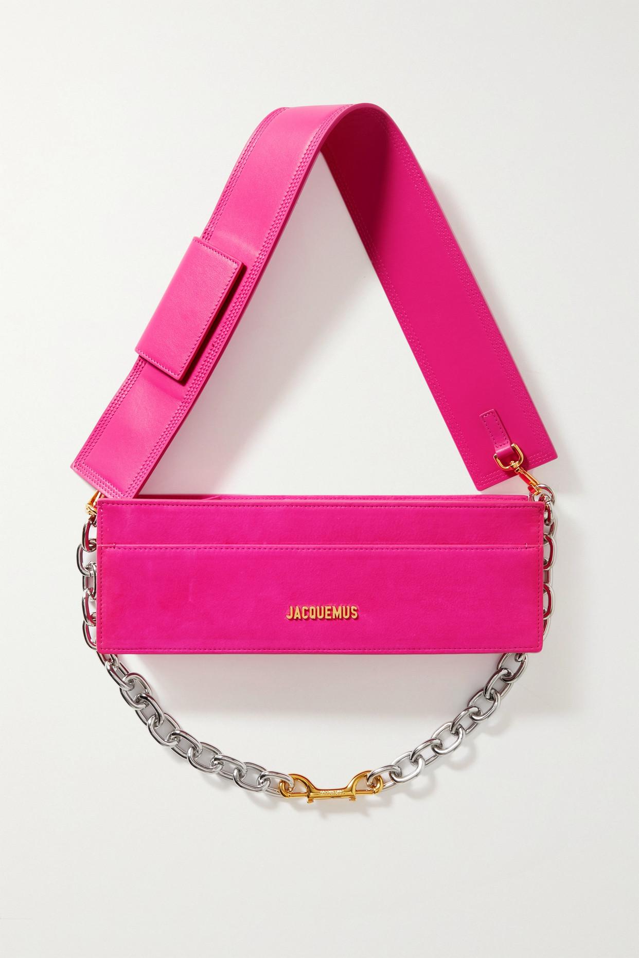 Jacquemus Le Ciuciu Leather And Suede Shoulder Bag in Pink | Lyst