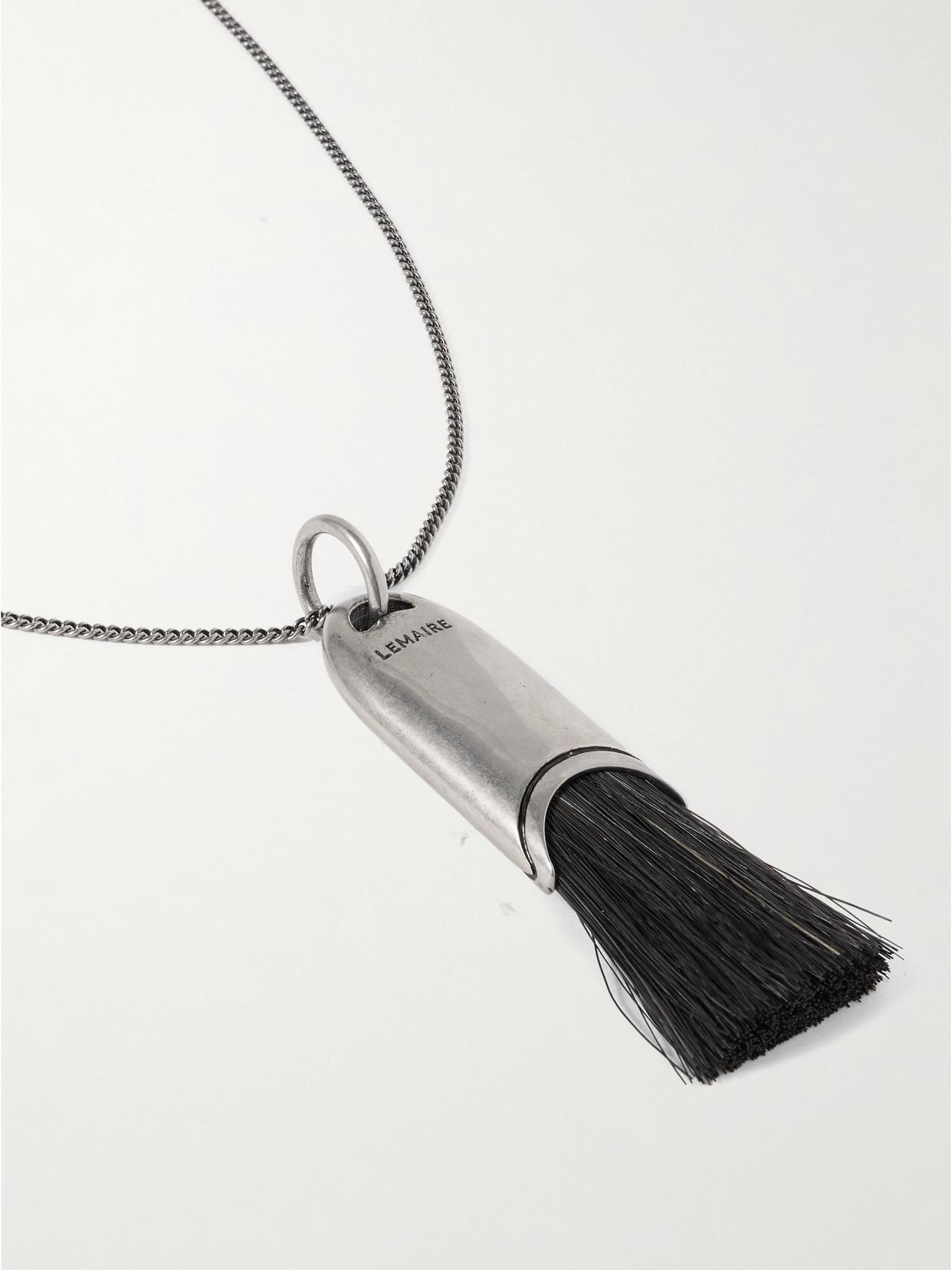 Lemaire Personal Brush-Tone And Horse Hair Necklace in White | Lyst