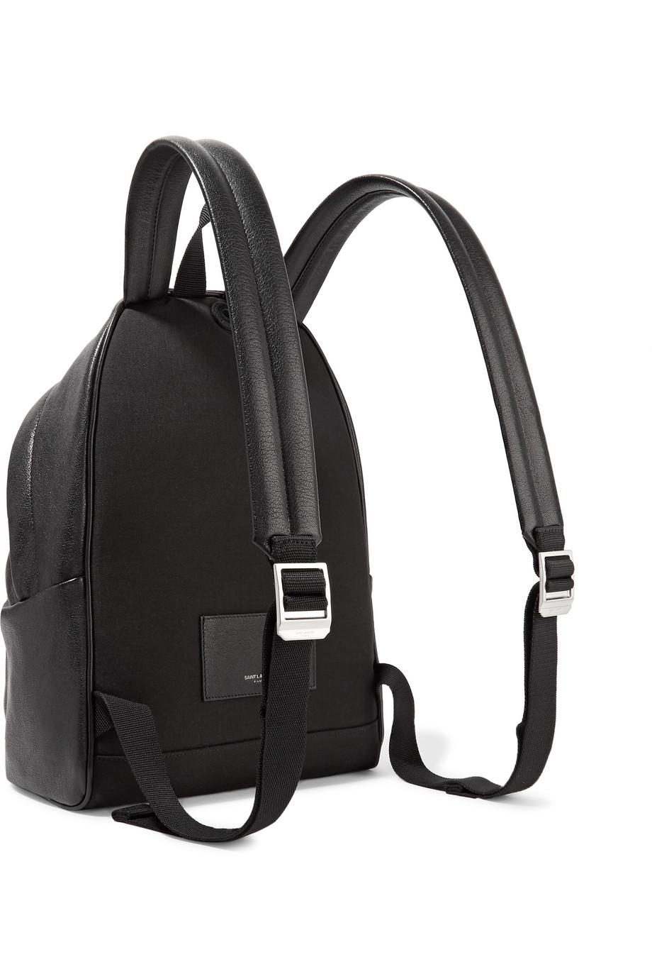 Saint Laurent Mini Toy City Embroidered Textured-leather Backpack 