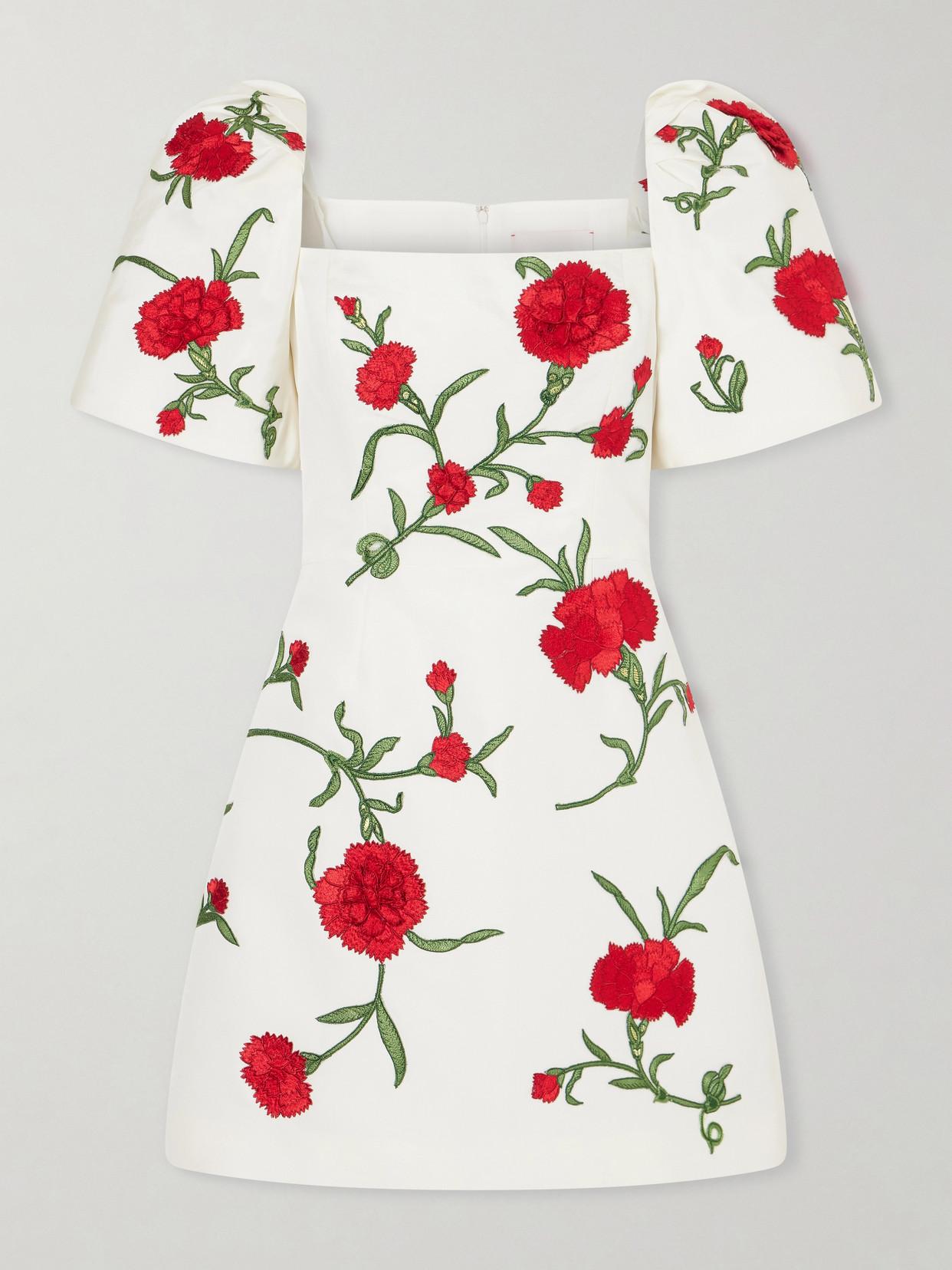 sachin and babi light blue dress Pearl-Embroidered Mini Skirt