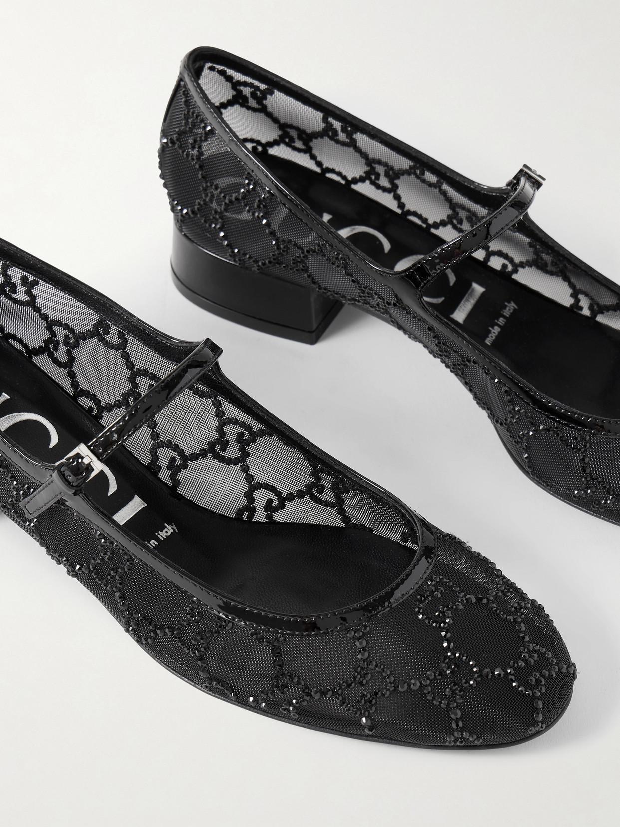 Gucci Gg Crystal Ballet Flat, Size 35 It in Black | Lyst